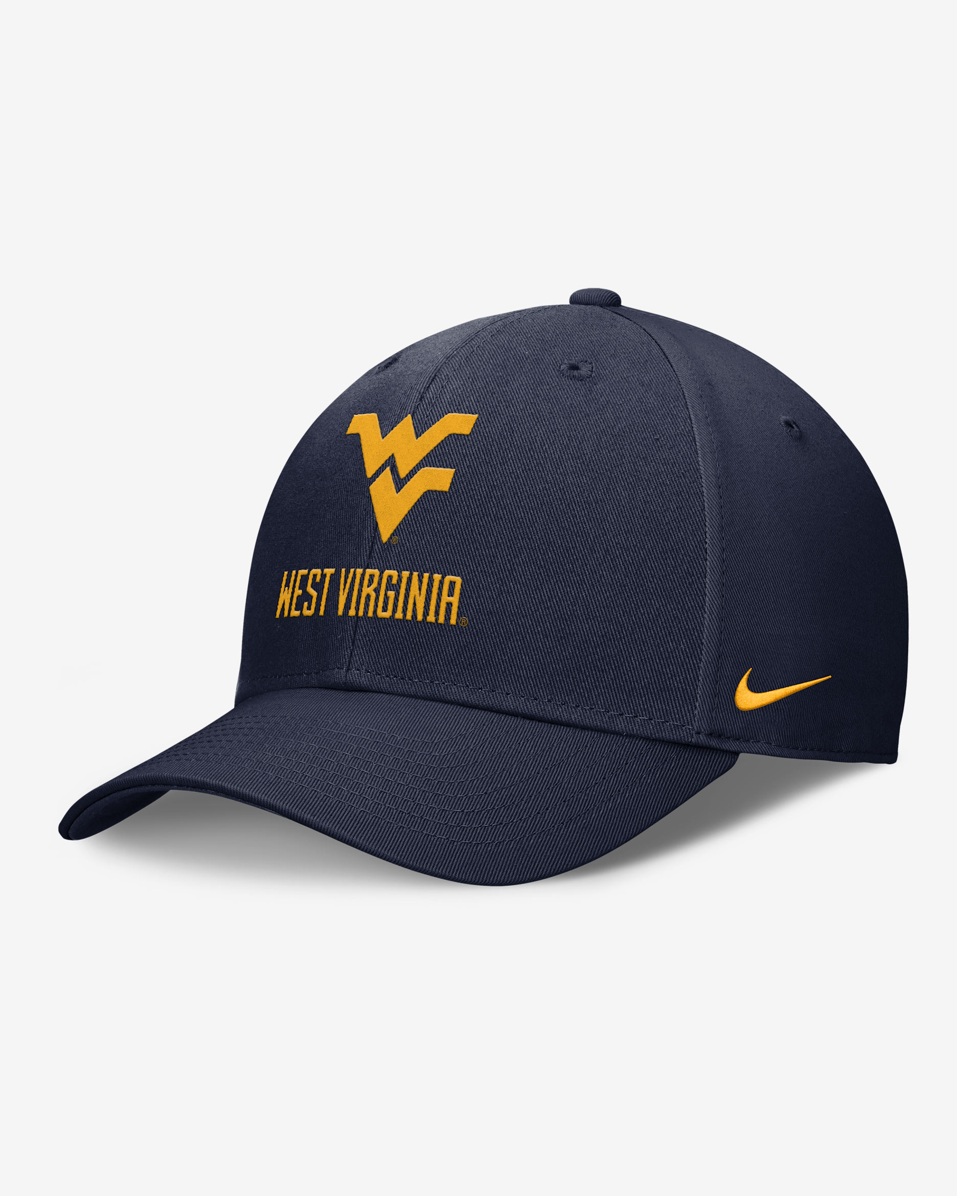 West Virginia Campus Club Men's Nike College Adjustable Hat - Navy