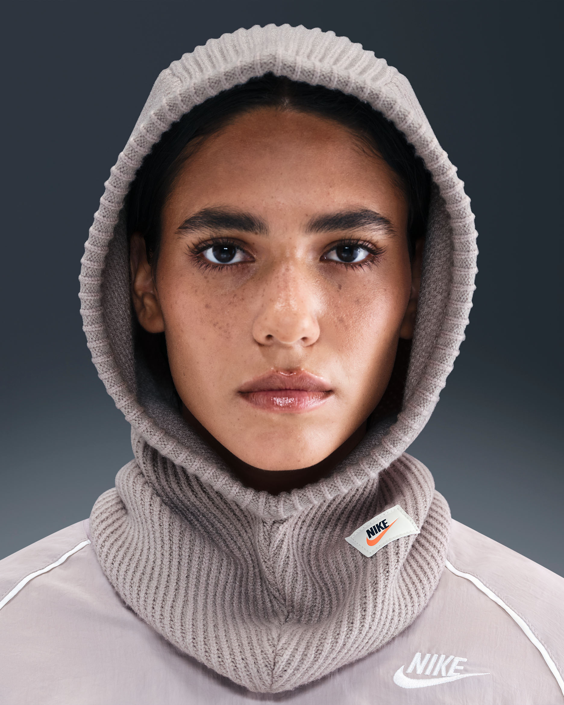 나이키 시티 니트 후드 - 칼리지 그레이/세일