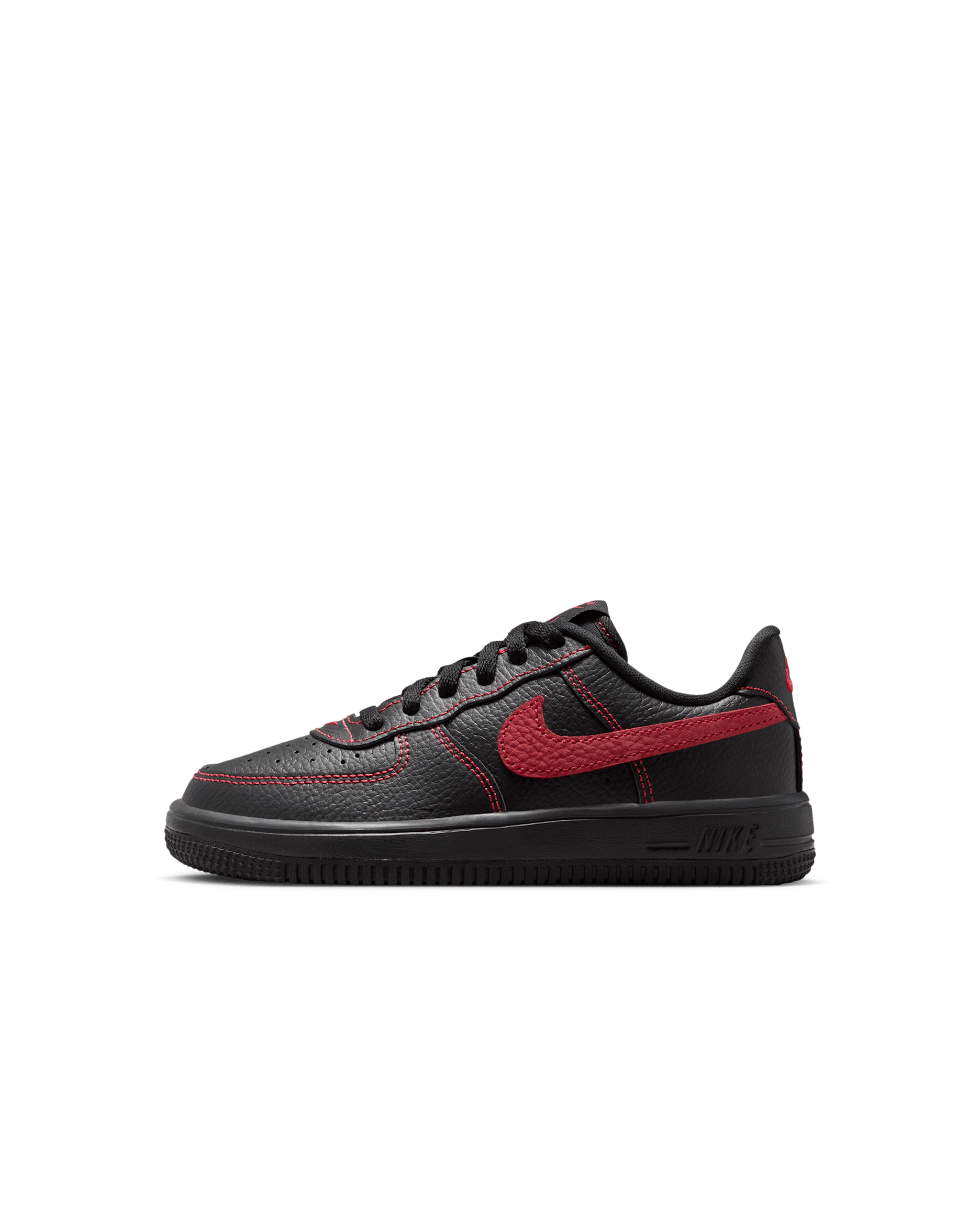 Nike Force 1 Low LV8 3 Little Kids' Shoes - Black/Black/Black/University Red