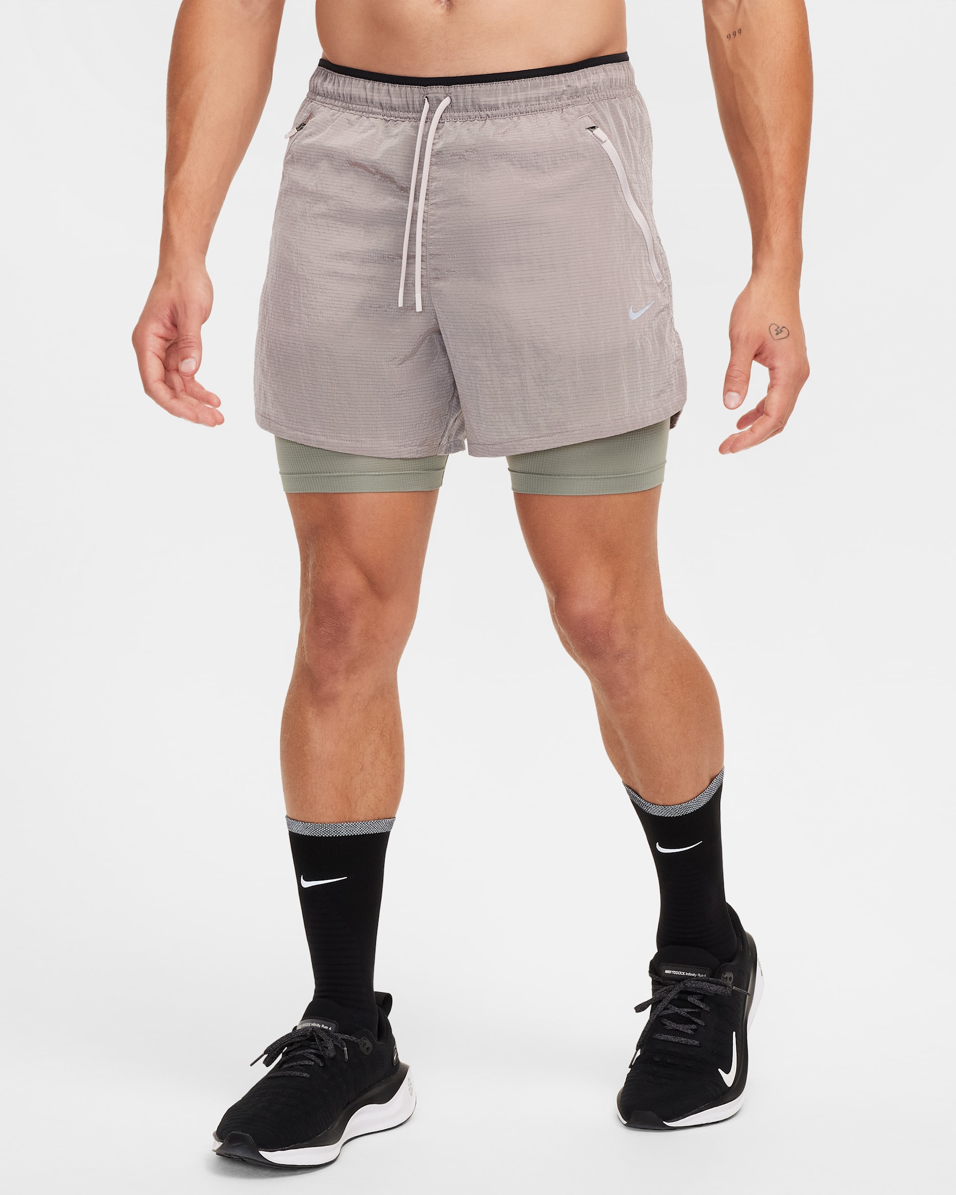 Nike Stride Running Division Men's 5" Dri-FIT Water-Repellent 2-in-1 Running Shorts - Platinum Violet