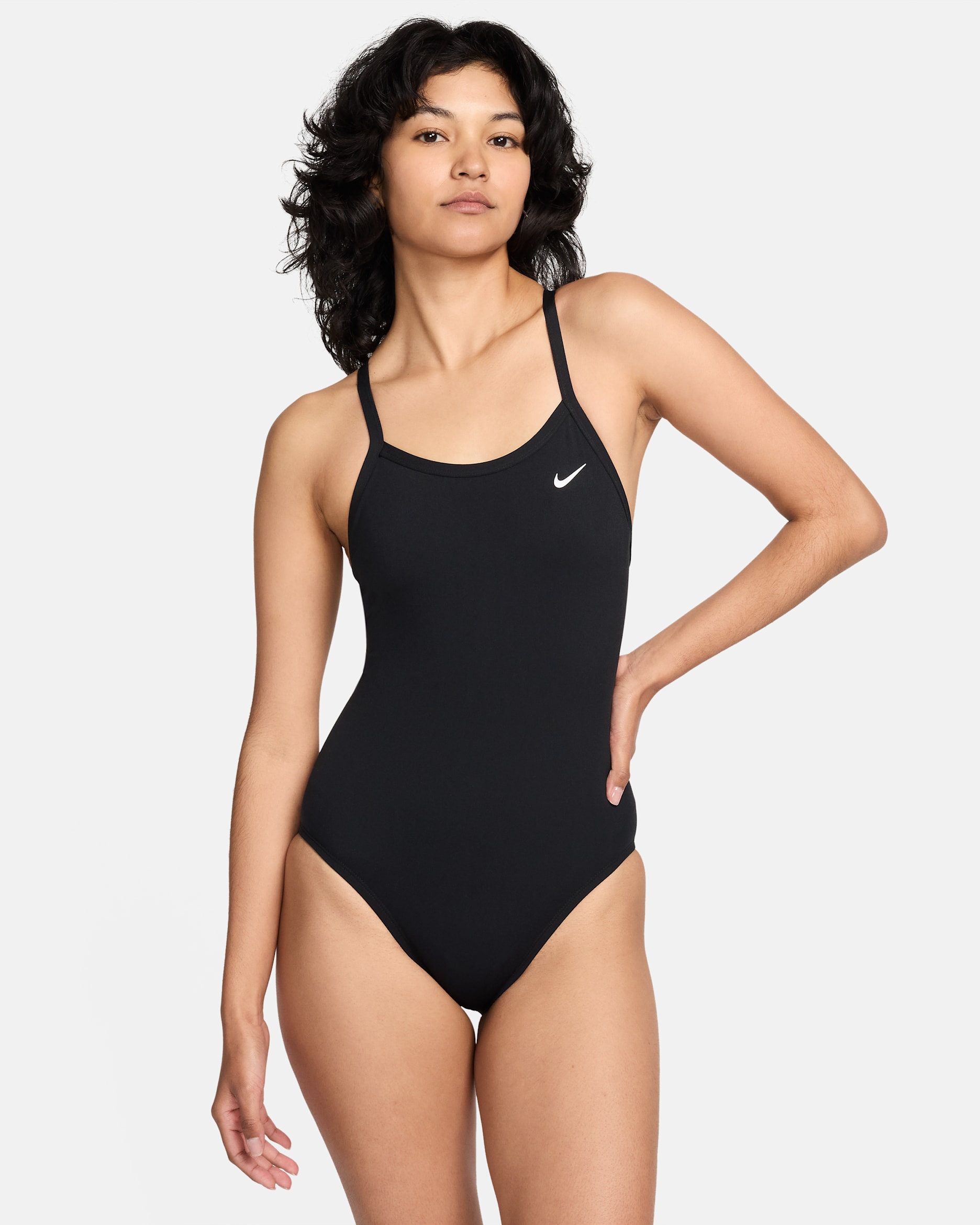 Nike HydraStrong Racerback One-Piece Swimsuit - Black