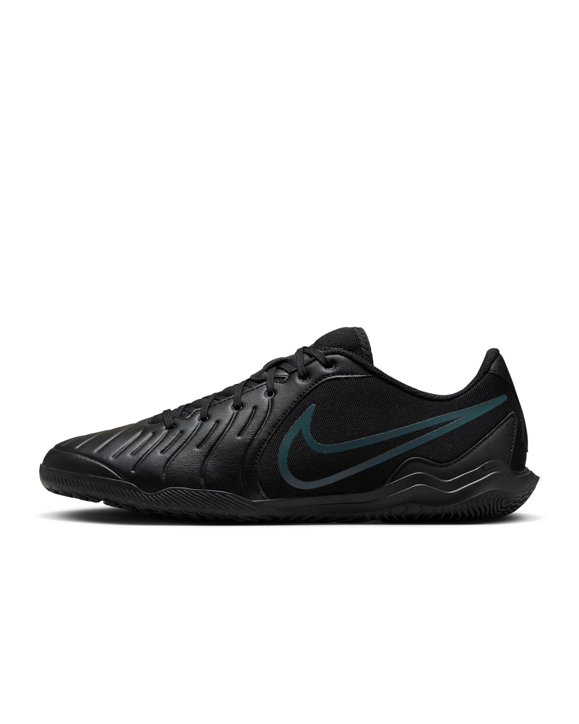 รองเท้าฟุตบอลไม่หุ้มข้อสำหรับสนามในร่ม/คอร์ท Nike Tiempo Legend 10 Club - ดำ/Deep Jungle/ดำ