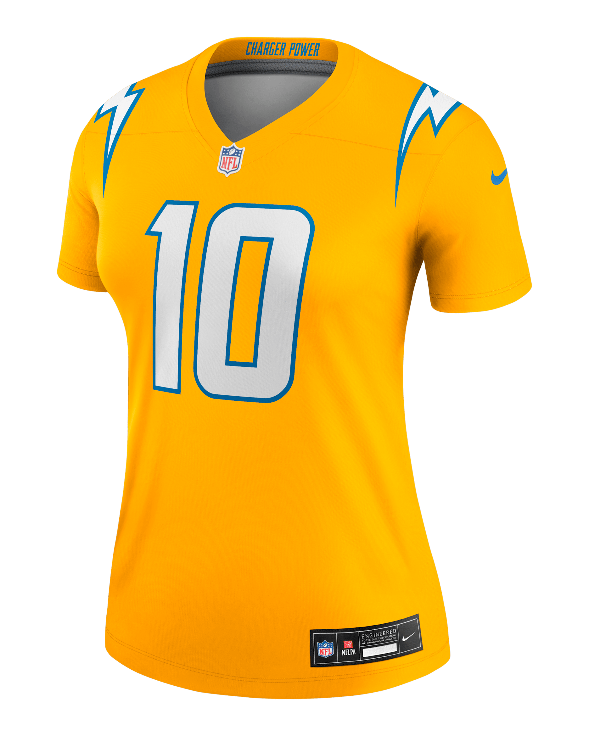 Jersey Nike Dri-FIT de la NFL Legend para mujer Justin Herbert Los Angeles Chargers - Oro