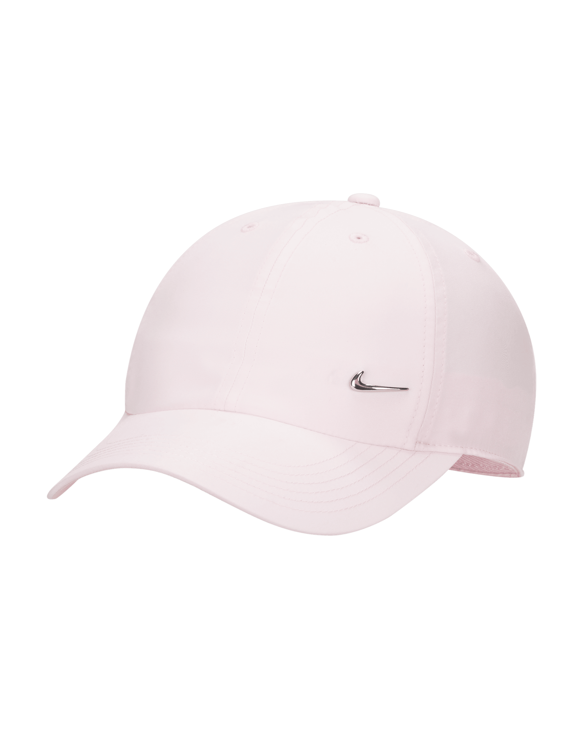 Nike Dri-FIT Club Kids' Unstructured Metal Swoosh Cap - Pink Foam/Metallic Silver