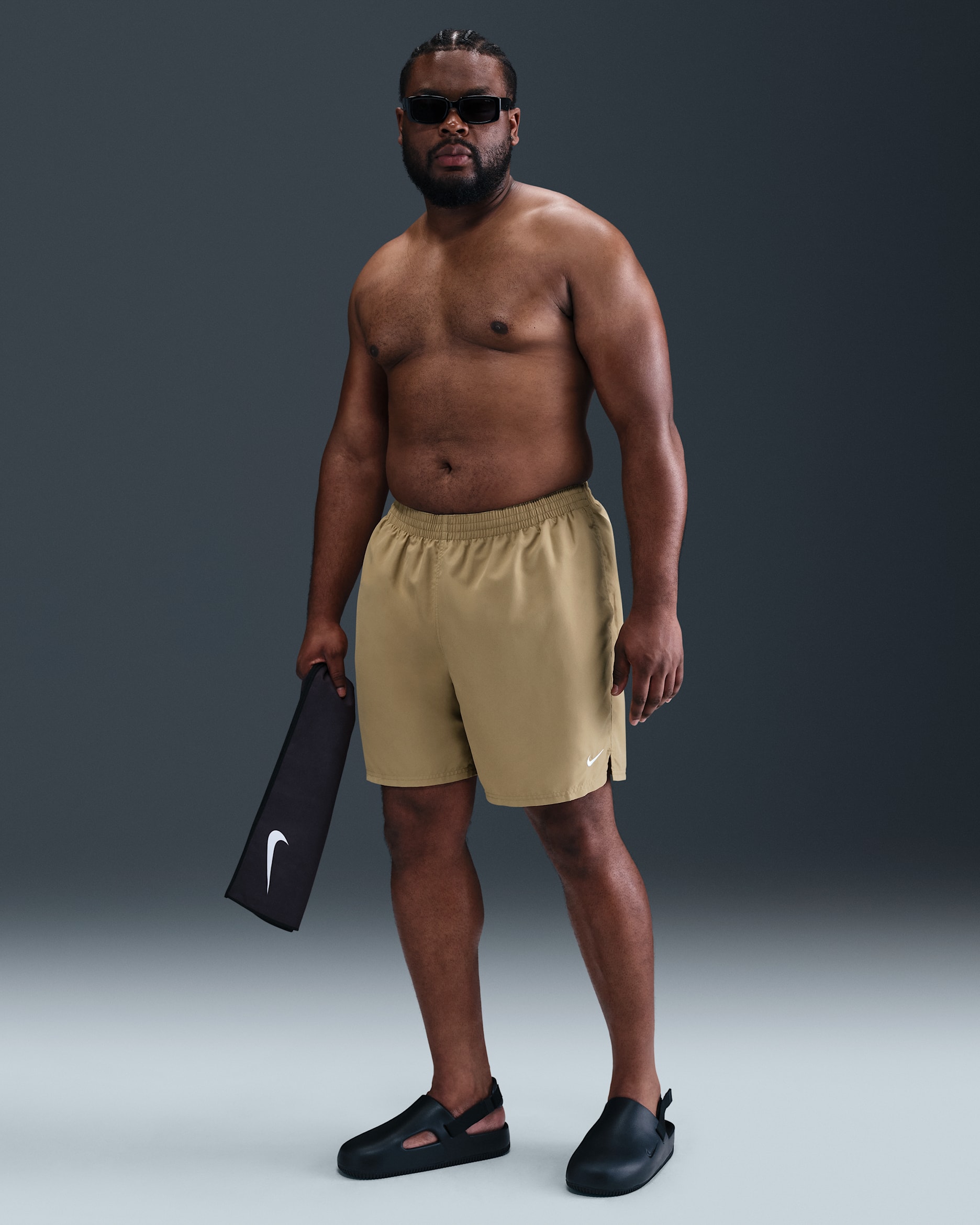 Nike Swim Breaker Essential Men's 7" Brief-Lined Volley Short (Big & Tall) - Parachute Beige