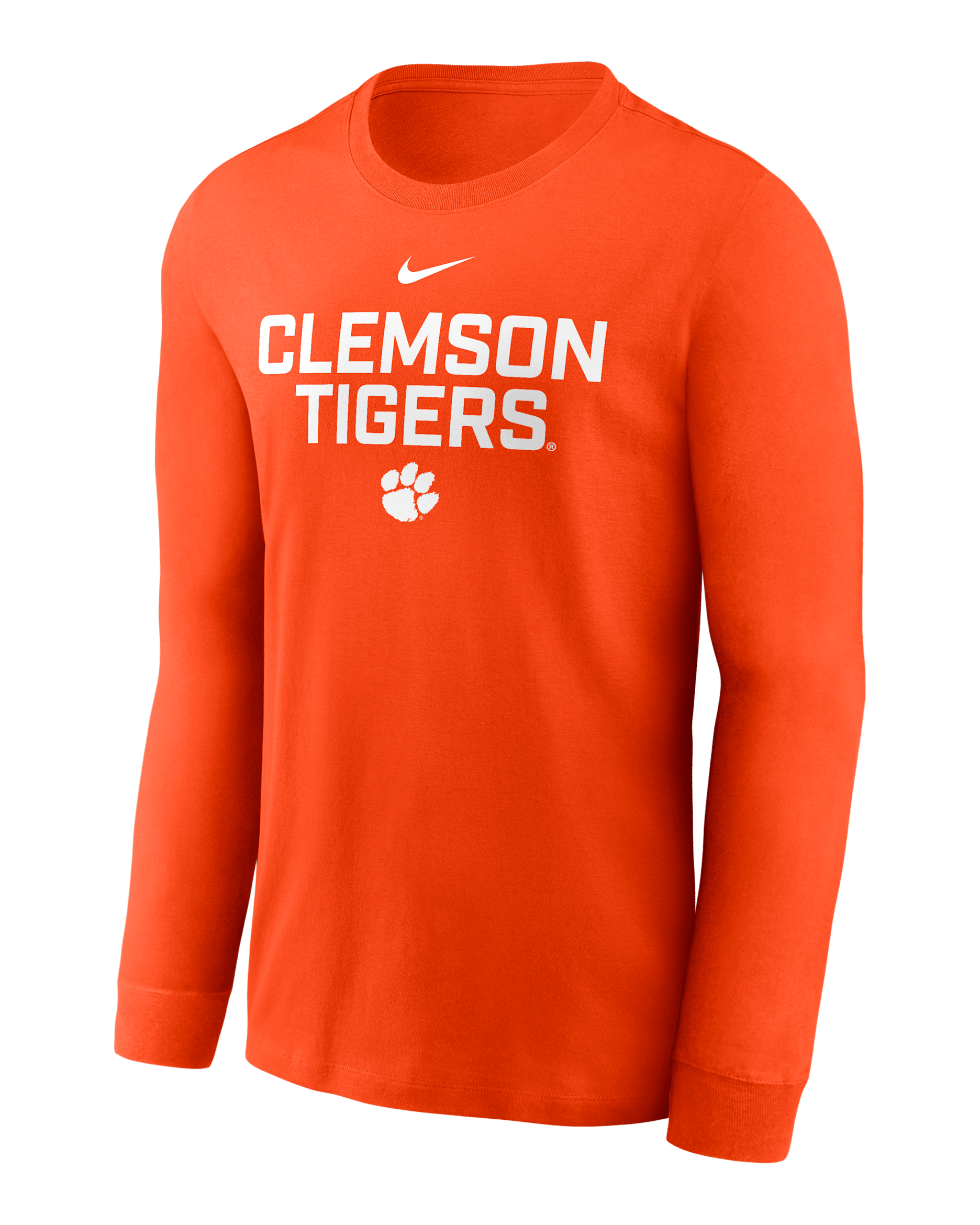Playera de manga larga universitaria Nike Dri-FIT para hombre Clemson Sideline - Naranja