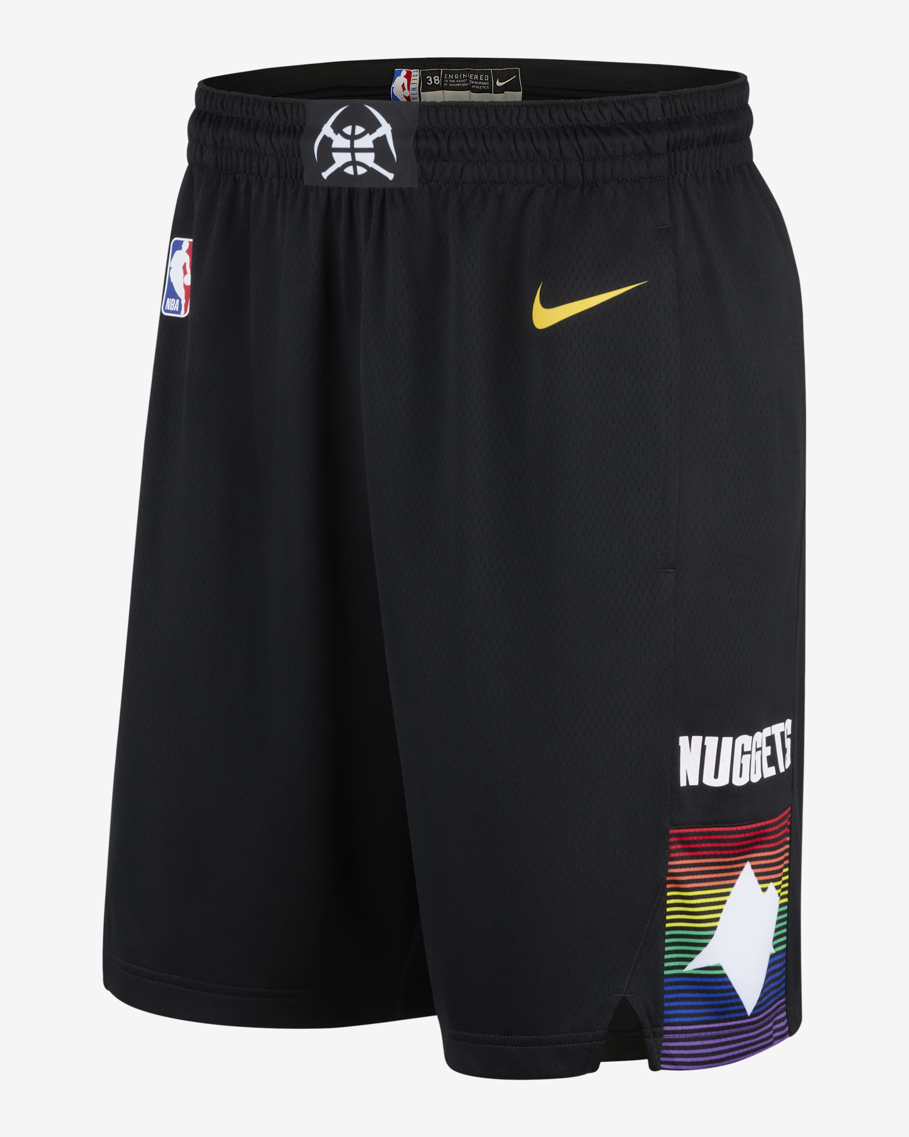 Denver Nuggets City Edition Men's Nike Dri-FIT NBA Swingman Shorts - Black/Amarillo