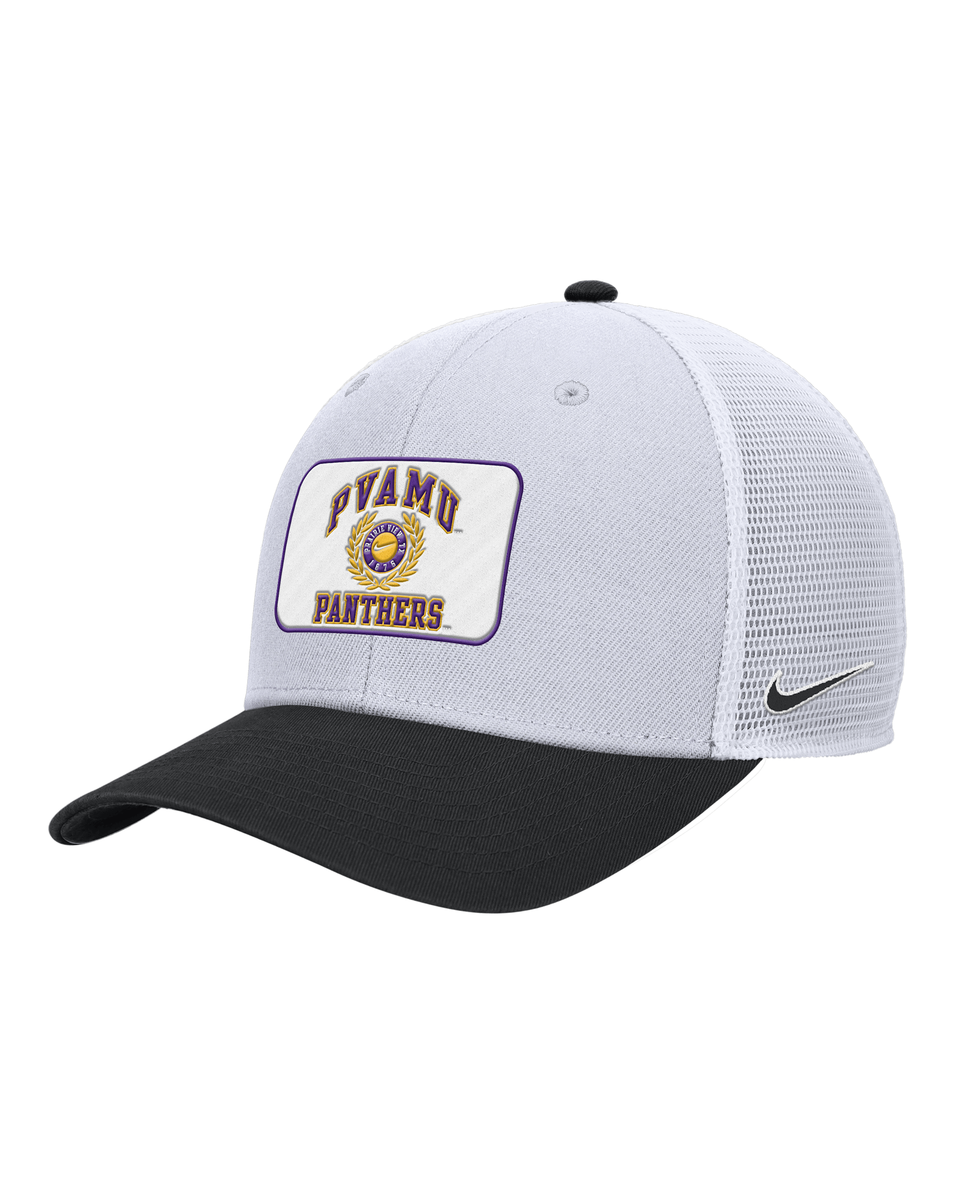 Gorra de rejilla universitaria Nike Prairie View A&M Rise - Blanco