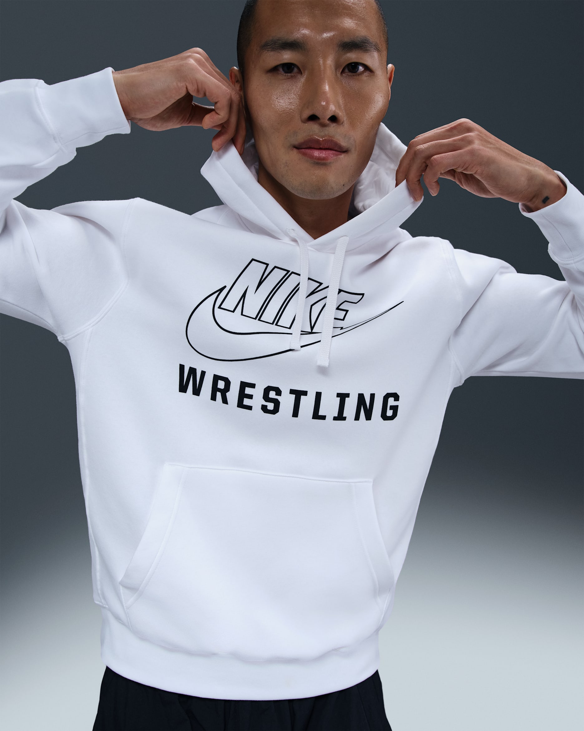 Nike Men's Wrestling Pullover Hoodie - White