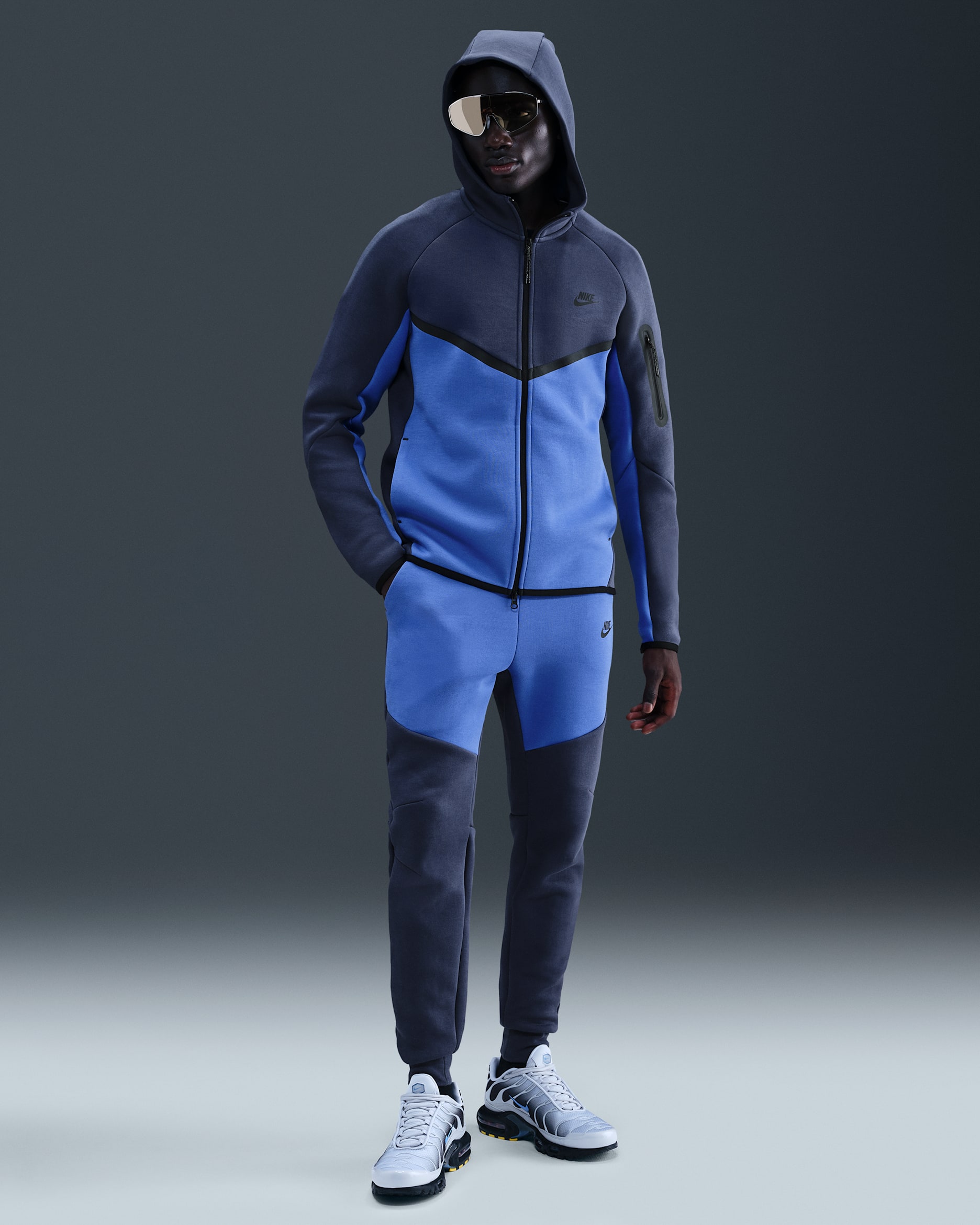 Nike Tech Men's Fleece Joggers - Thunder Blue/Comet Blue/Black