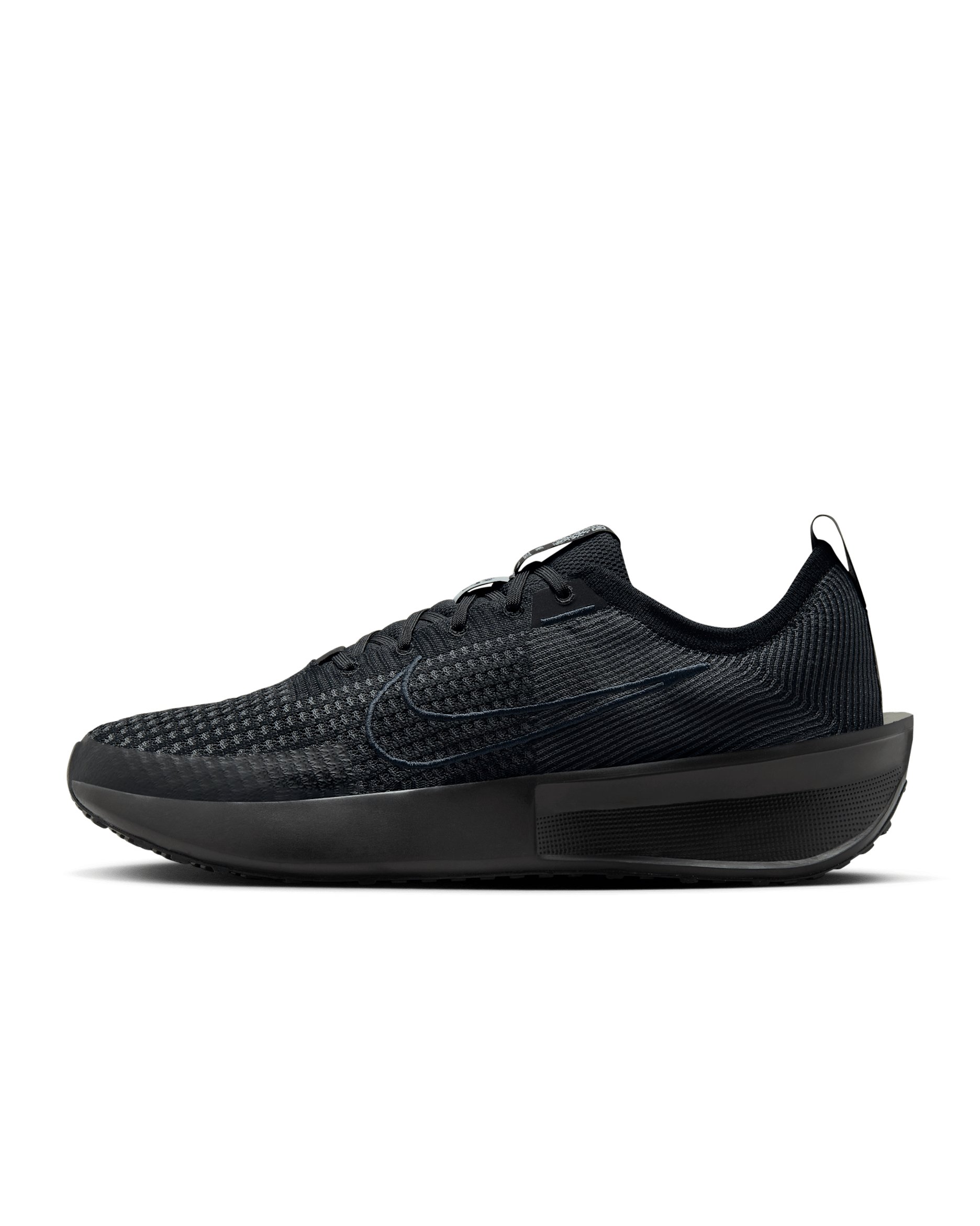 รองเท้าวิ่งโร้ดรันนิ่งผู้ชาย Nike Interact Run - ดำ/Wolf Grey/Anthracite