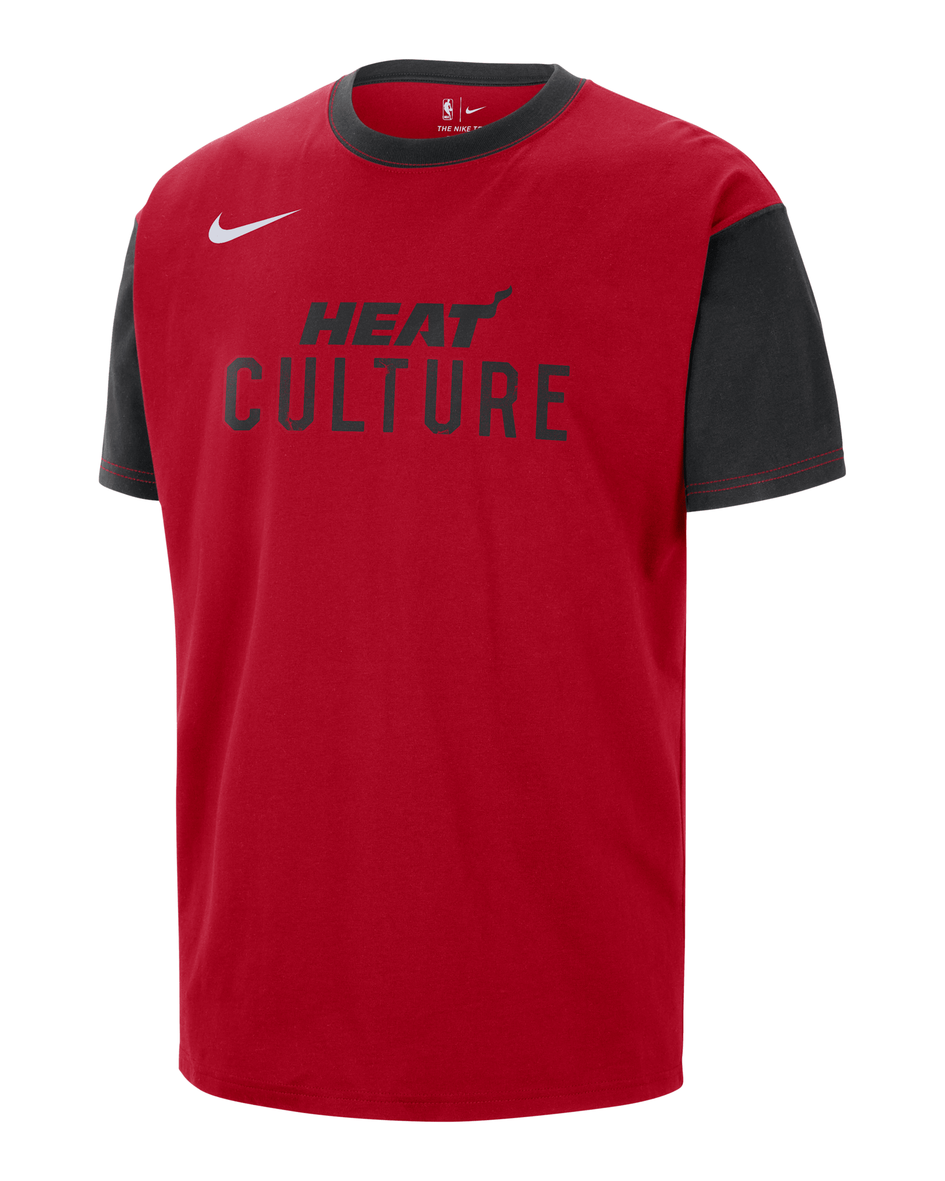Miami Heat Courtside City Edition Men's Nike NBA T-Shirt - University Red