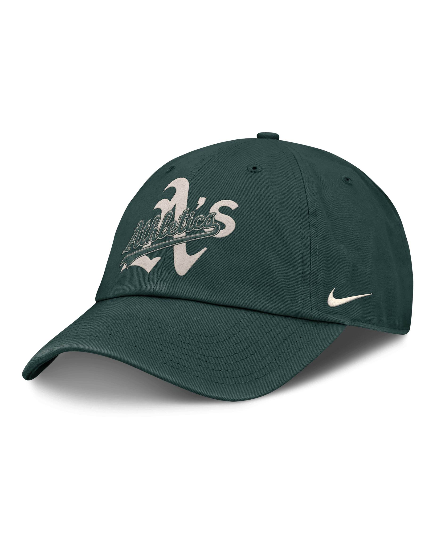 Gorra Nike de la MLB ajustable para hombre Athletics Statement Club - Verde