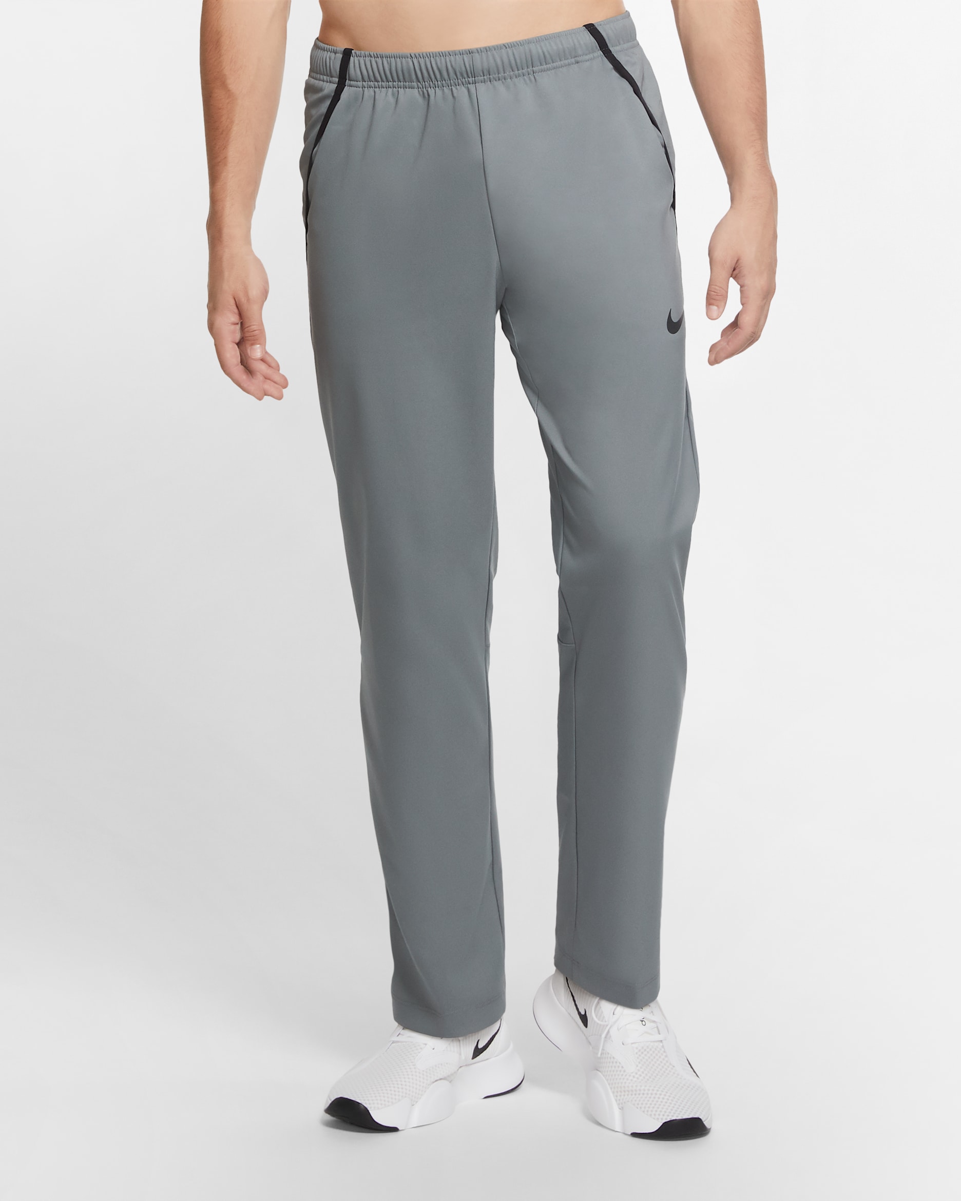 Nike Dri-FIT 男款梭織訓練長褲 - Smoke Grey/黑色