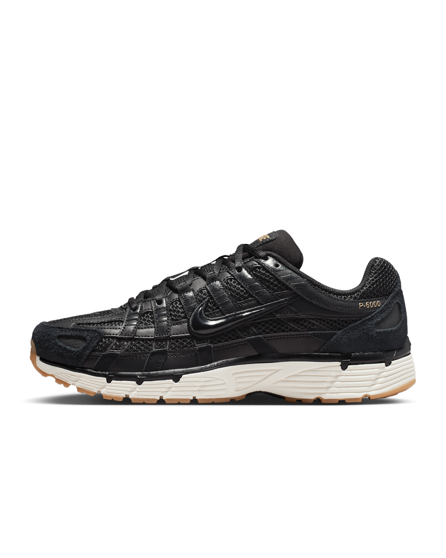 Nike P-6000 Suede Men's Shoes - Black/Metallic Gold Grain/Sail/Black