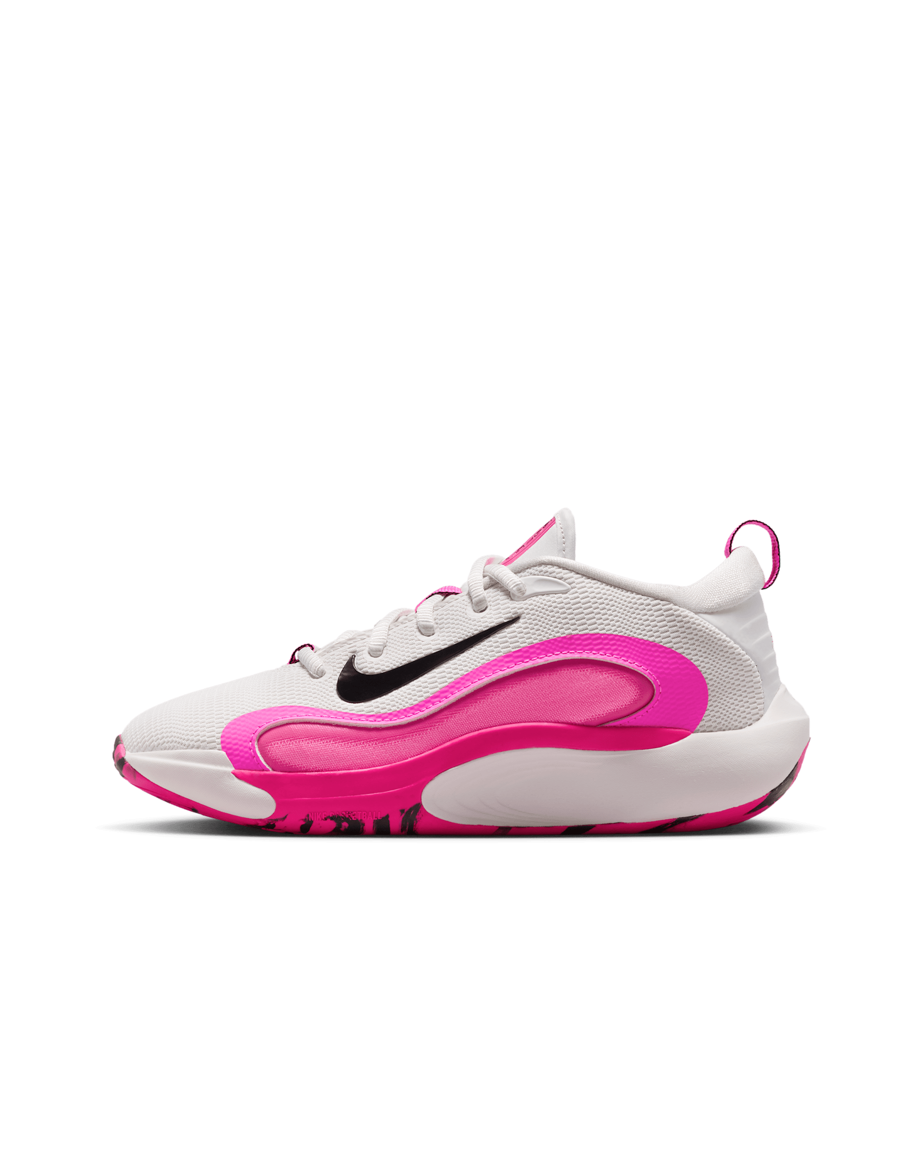 Nike IsoFly Big Kids' Basketball Shoes - Platinum Tint/Laser Fuchsia/Pink Glow/Black