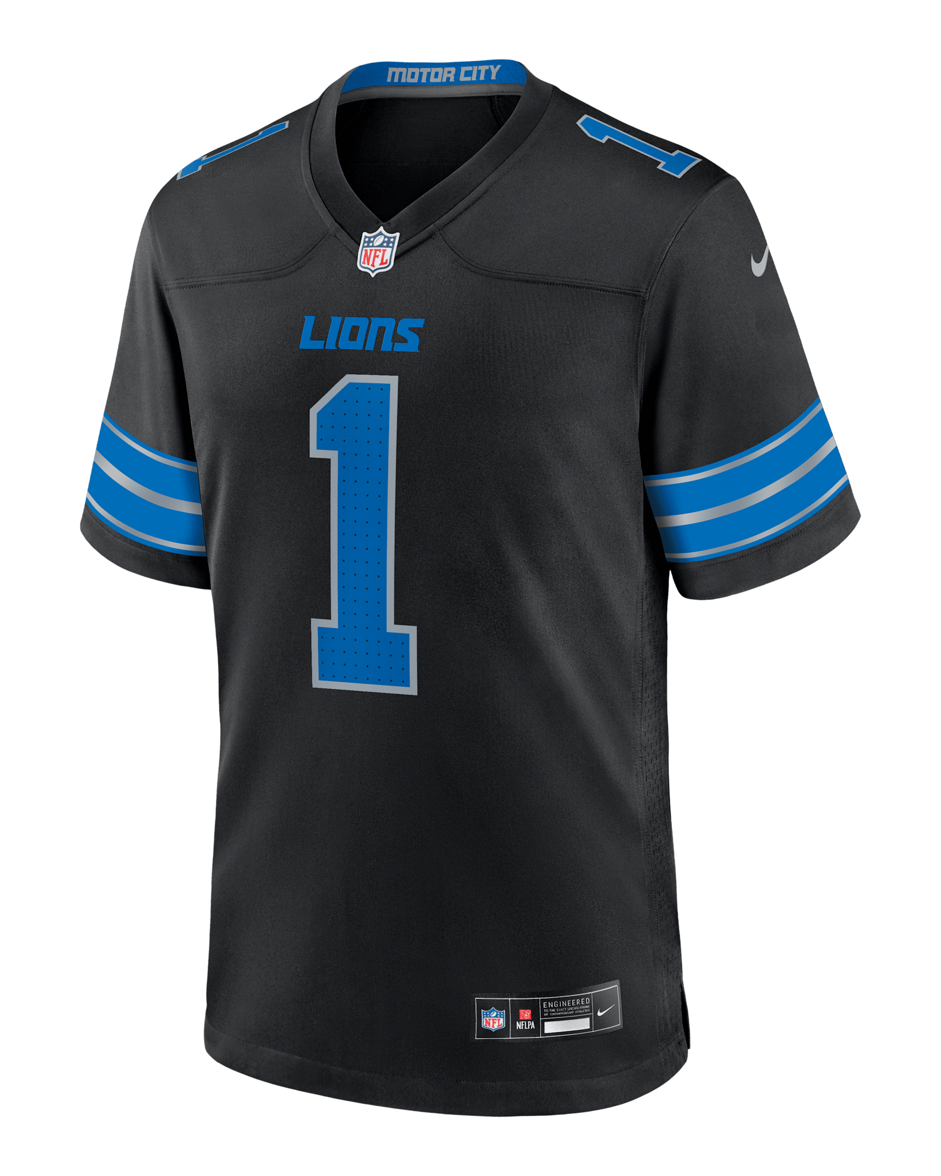 Jameson Williams Detroit Lions Men's Nike NFL Game Jersey - Black