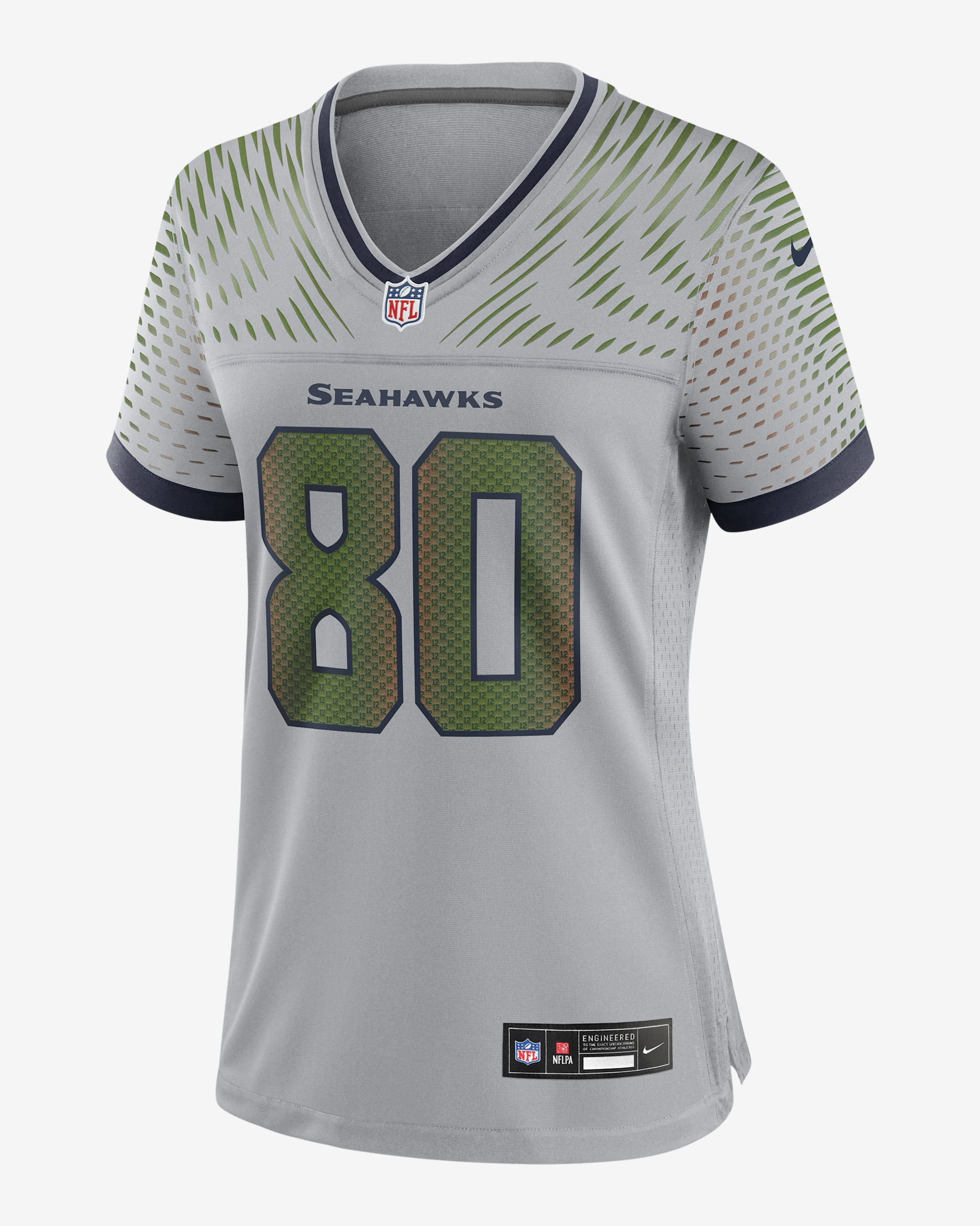 Steve Largent Seattle Seahawks Rivalries Collection Women’s Nike NFL Game Jersey - Grey