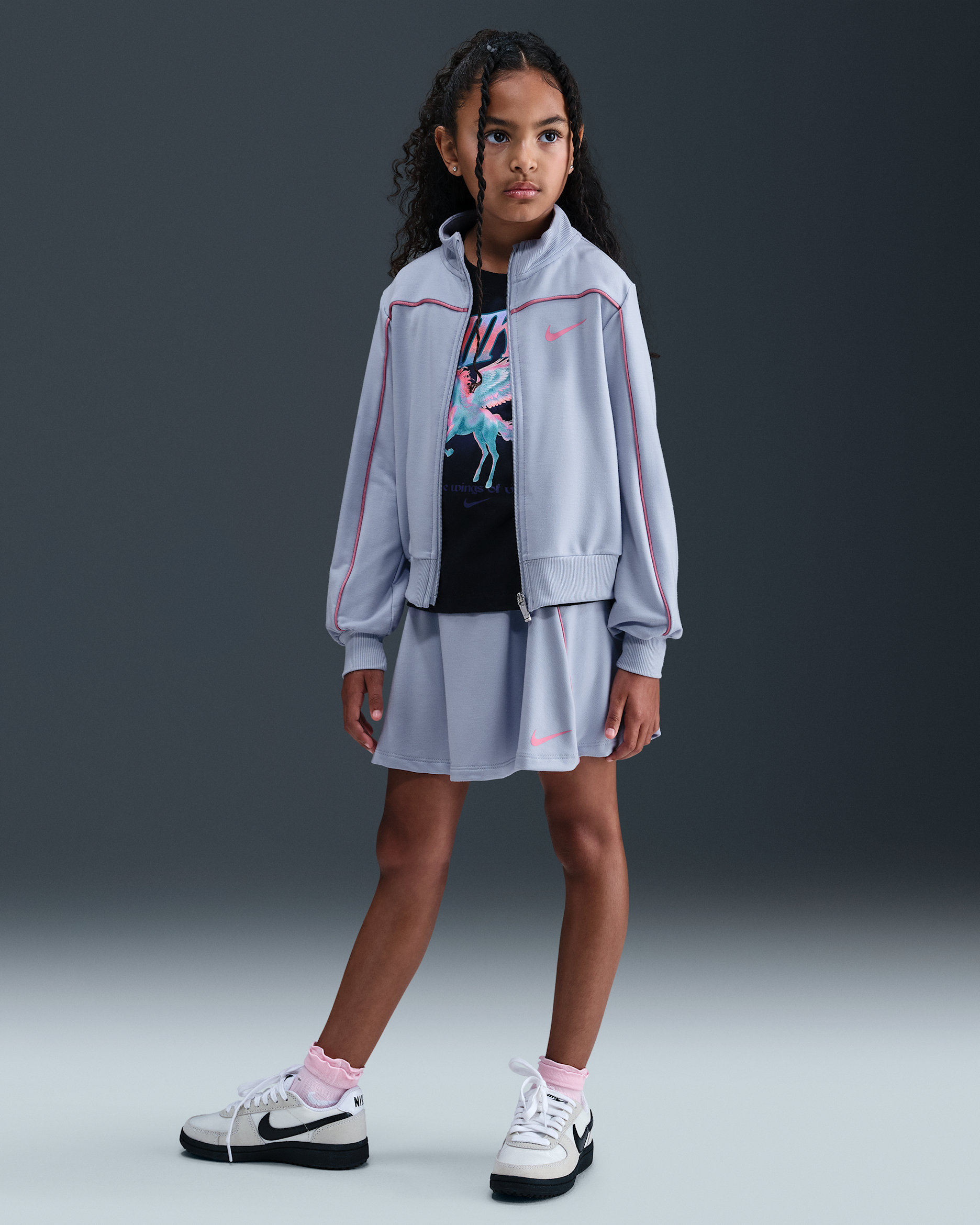 Nike Varsity Prep Little Kids' Track Scooter 2-Piece Set - Ghost