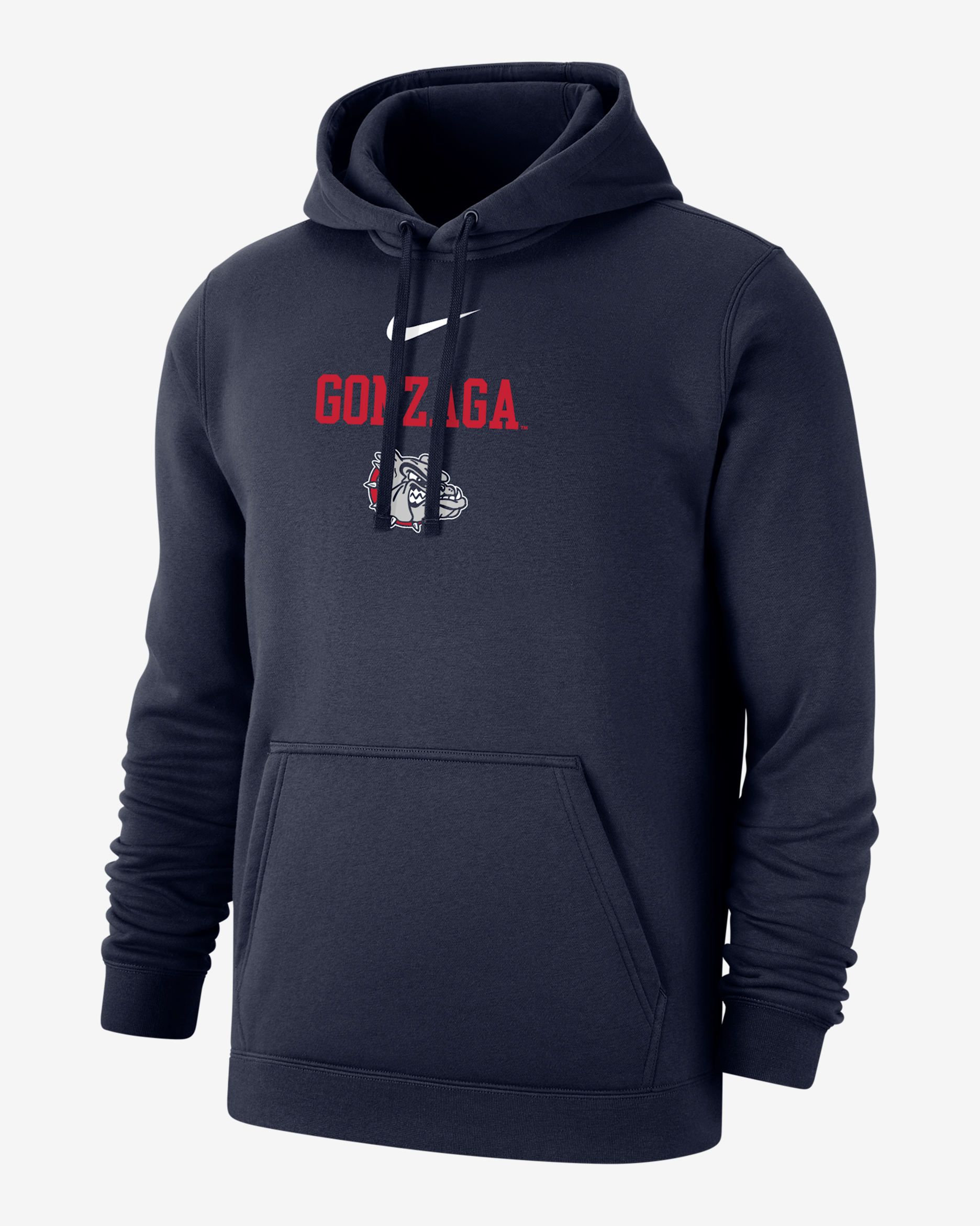 Gonzaga Club Fleece Men's Nike College Hoodie - Navy