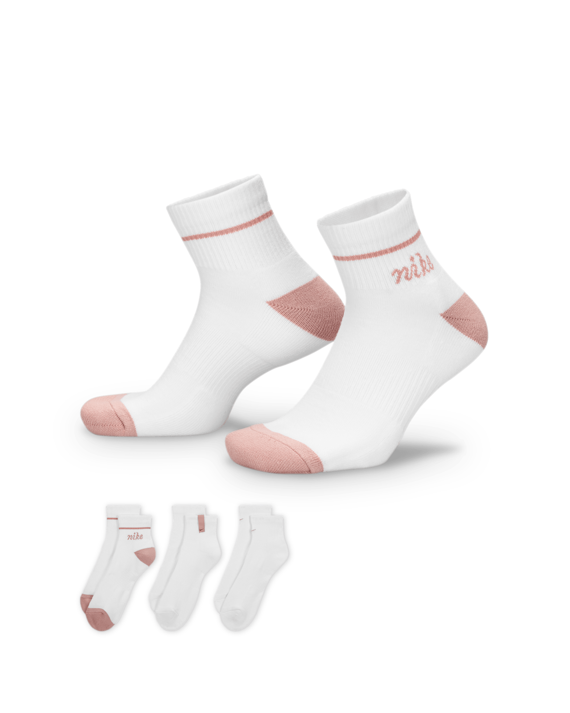 Nike Everyday Plus Calcetines hasta el tobillo acolchados (3 pares) - Multicolor