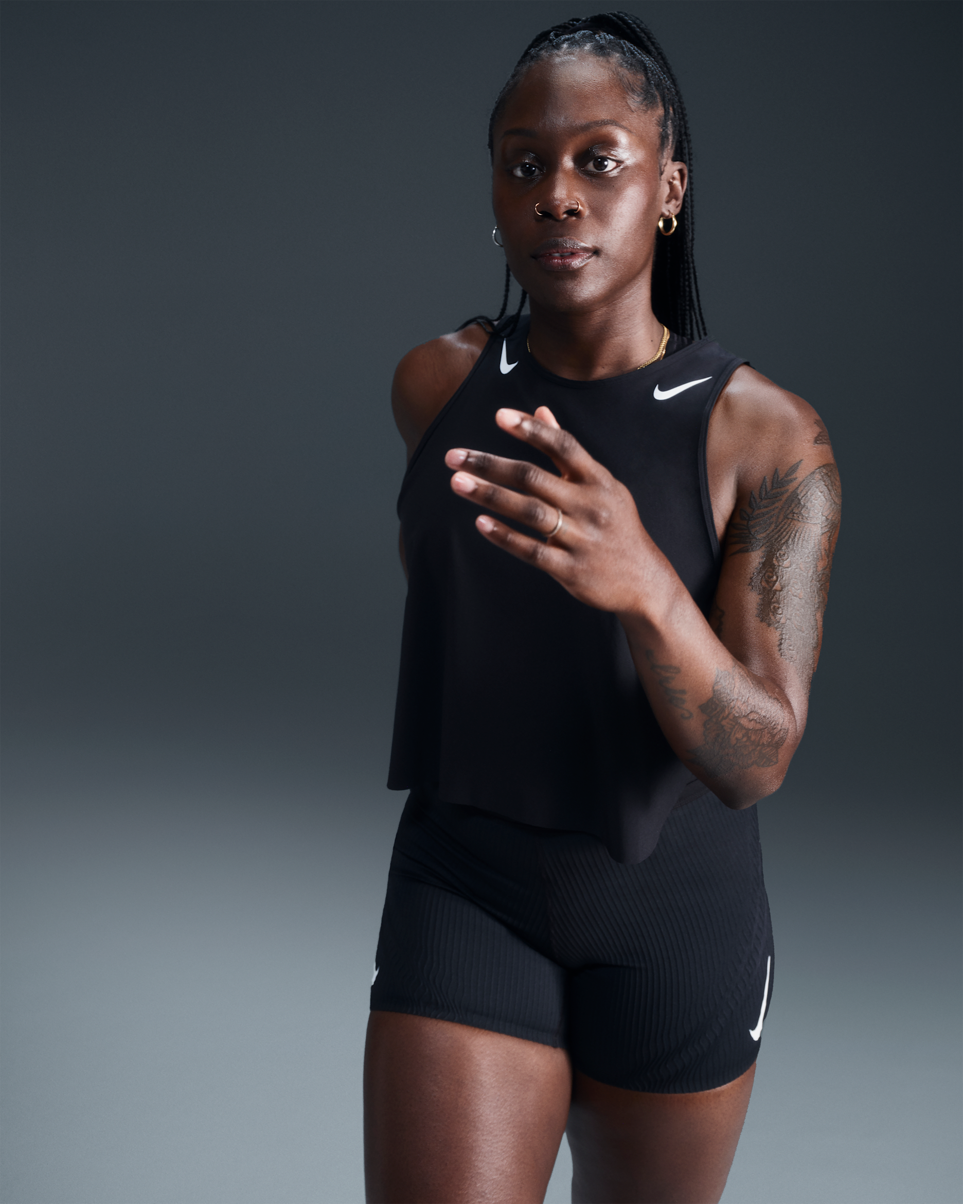 Canotta corta da running Dri-FIT ADV Nike AeroSwift – Donna - Nero/Bianco