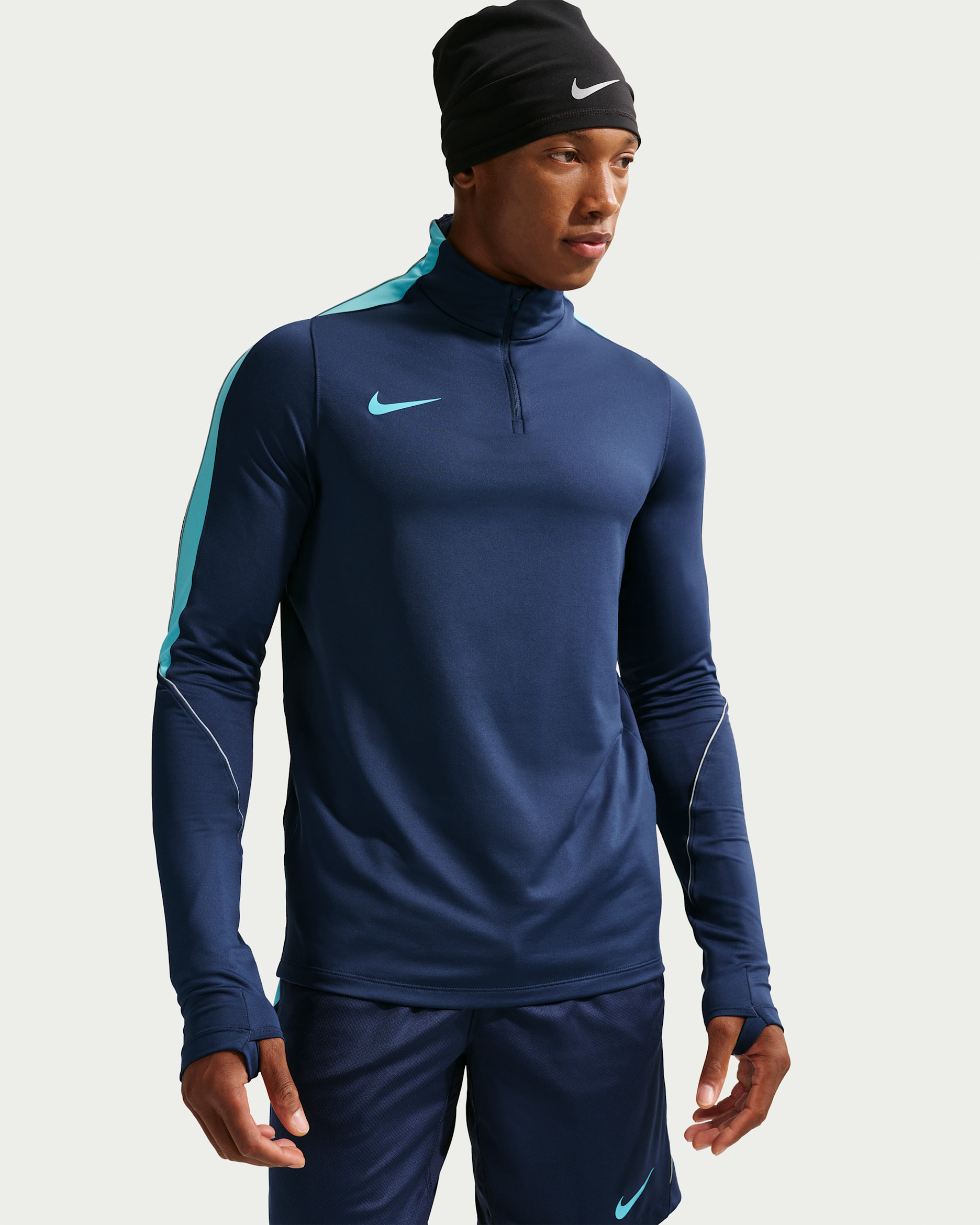 Nike Strike Men's Dri-FIT Football Drill Top - Midnight Navy/Vivid Sky/Vivid Sky/Vivid Sky