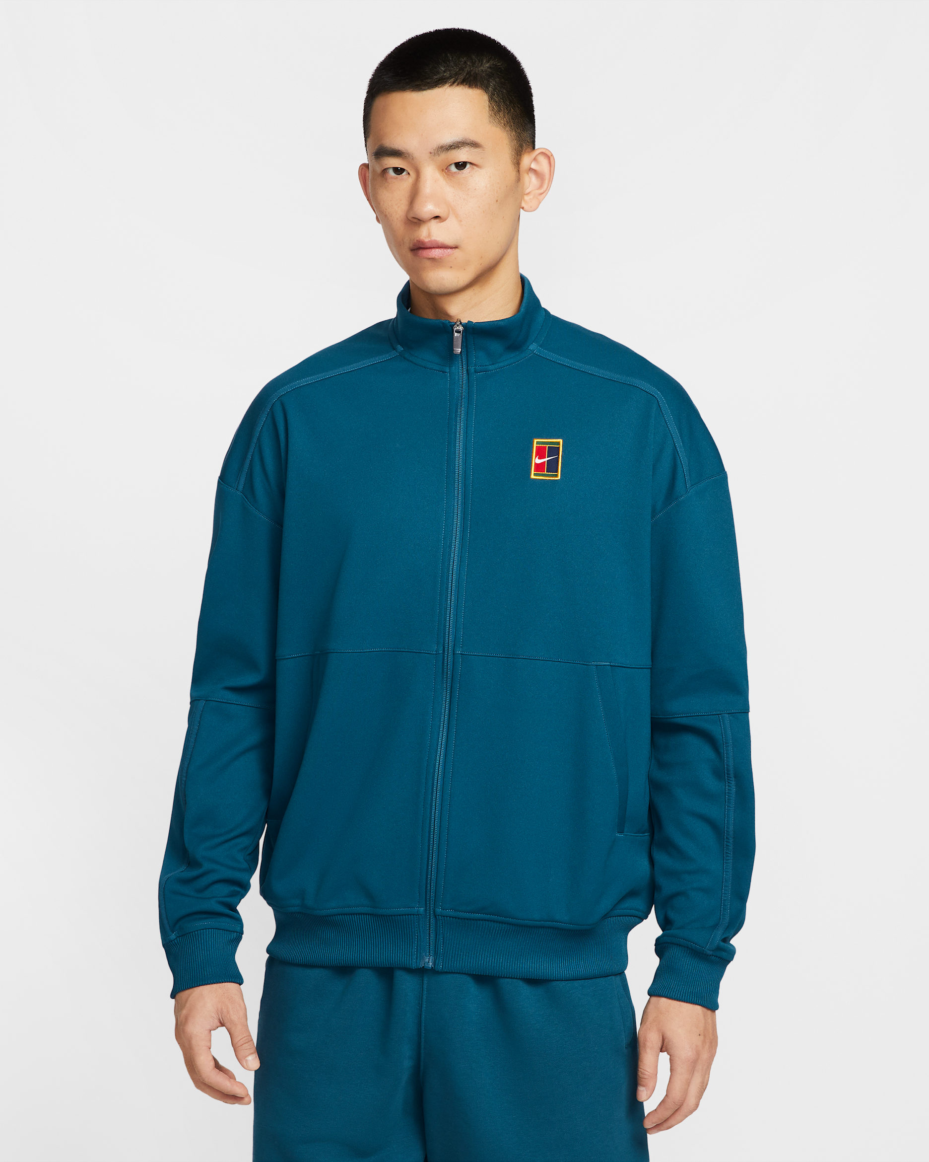 เสื้อแจ็คเก็ตเทนนิสผู้ชาย NikeCourt Heritage - Blue Force/Blue Force