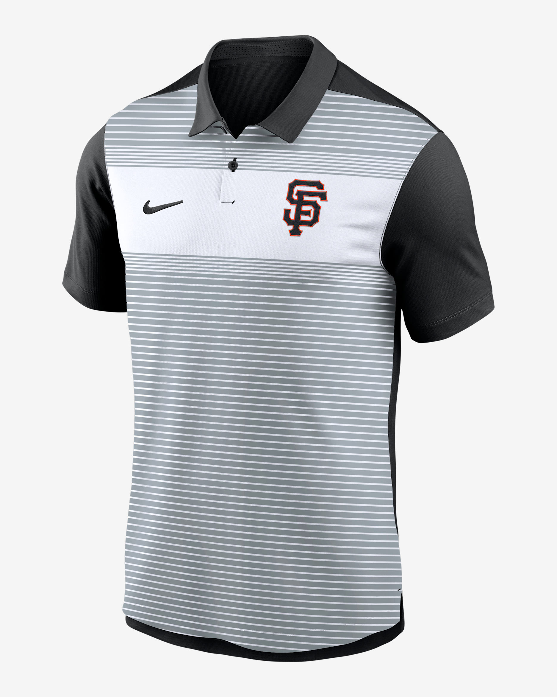 Polo a rayas Nike Dri-FIT de la MLB para hombre de los San Francisco Giants Striped Vapor Polo - Gris