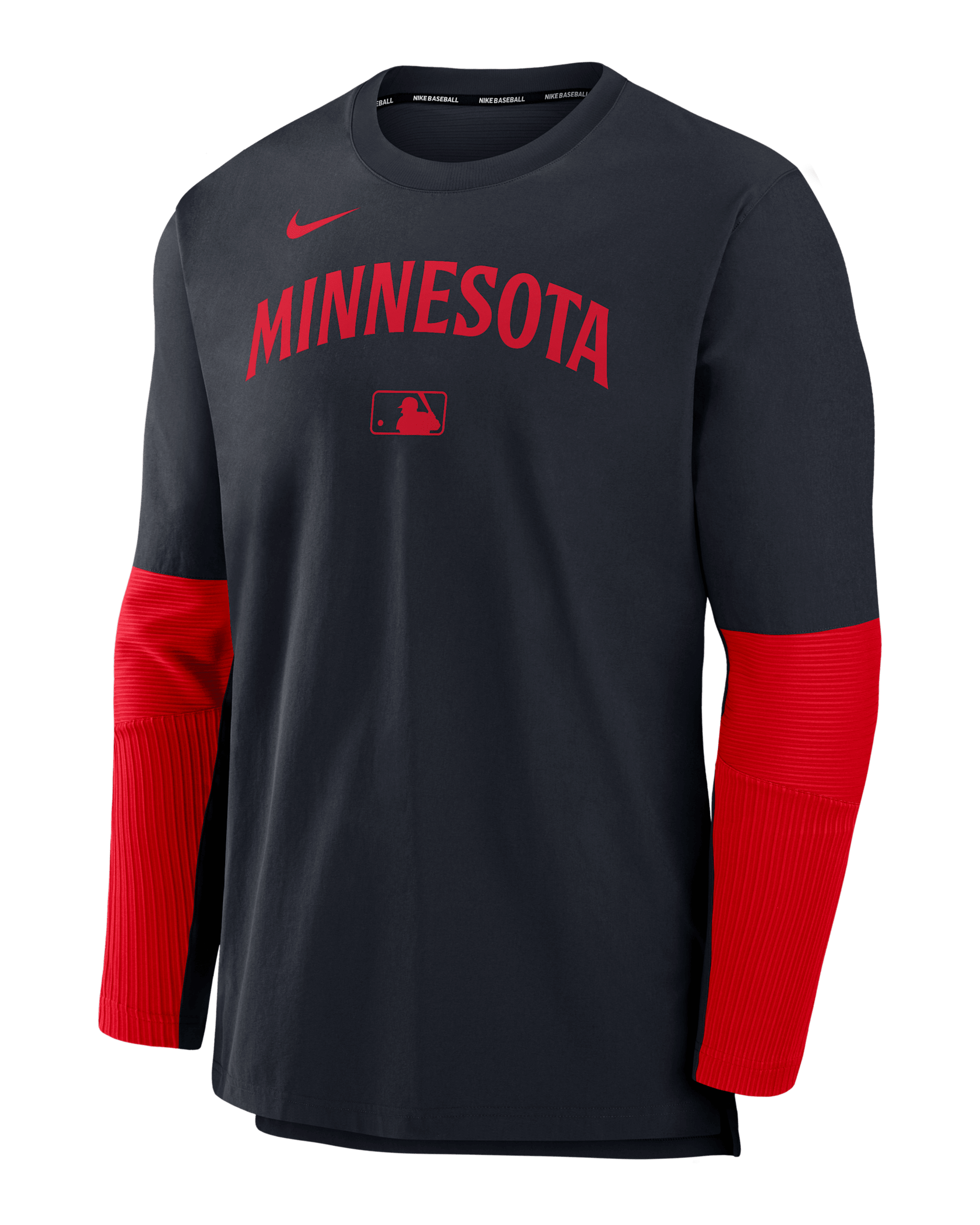 Sudadera sin cierre Nike Dri-FIT de la MLB para hombre Minnesota Twins Authentic Collection Player - Azul marino