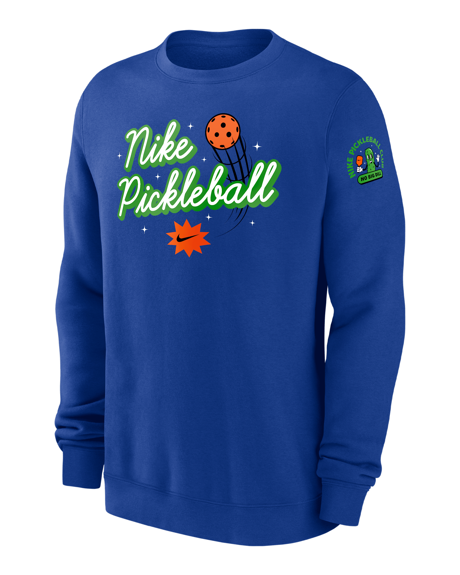 Sudadera de cuello redondo de pickleball para hombre Nike Club Fleece - Royal juego