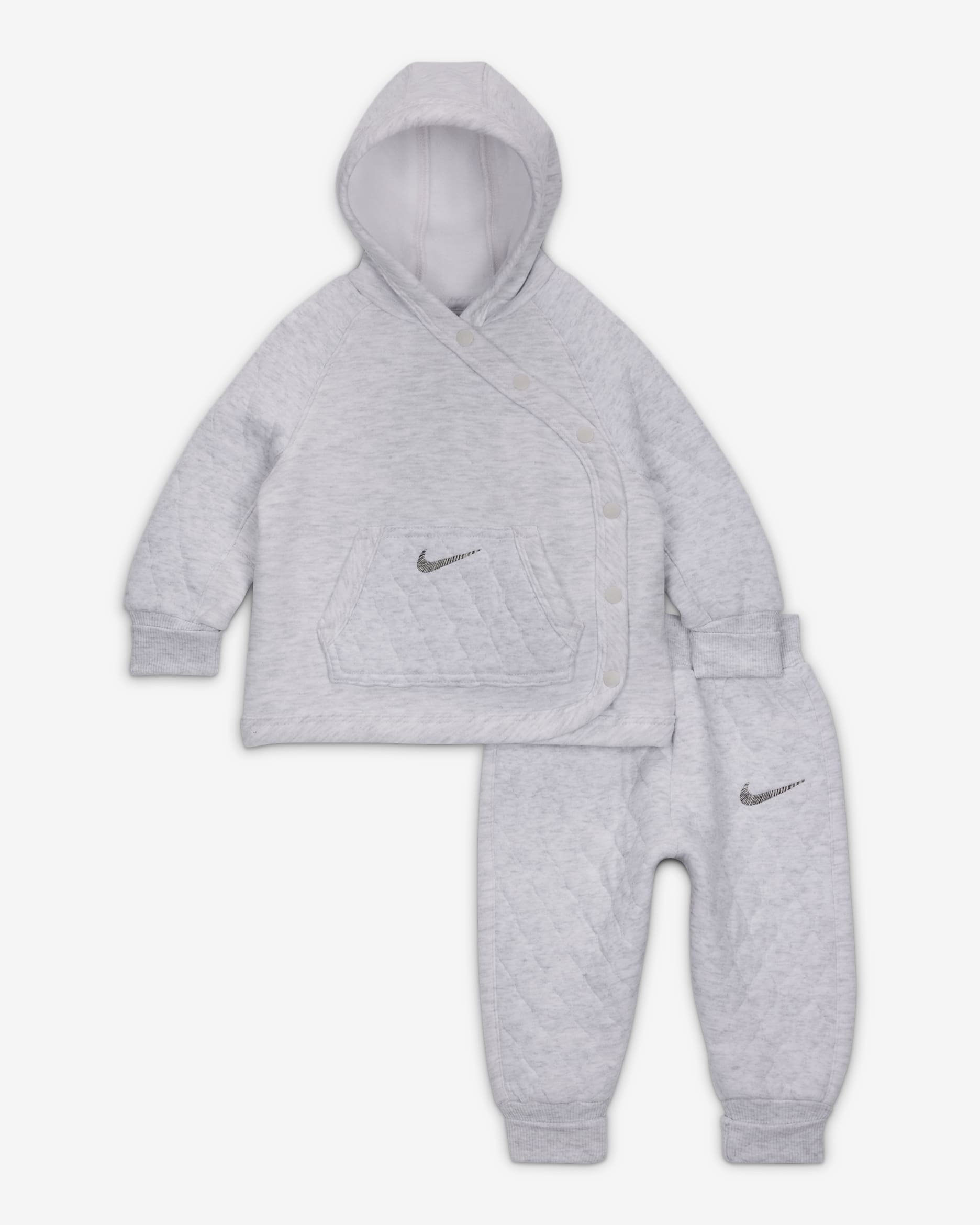 Nike Ready, Set! Completo in 2 pezzi con pantaloni jogger e felpa con cappuccio – Bebè (0-9 mesi) - Birch Heather