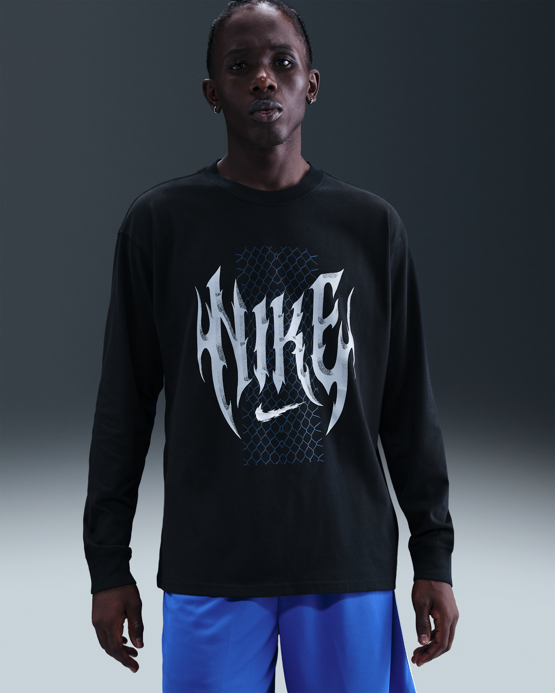 T-shirt de basketball à manches longues Nike pour Homme - Noir