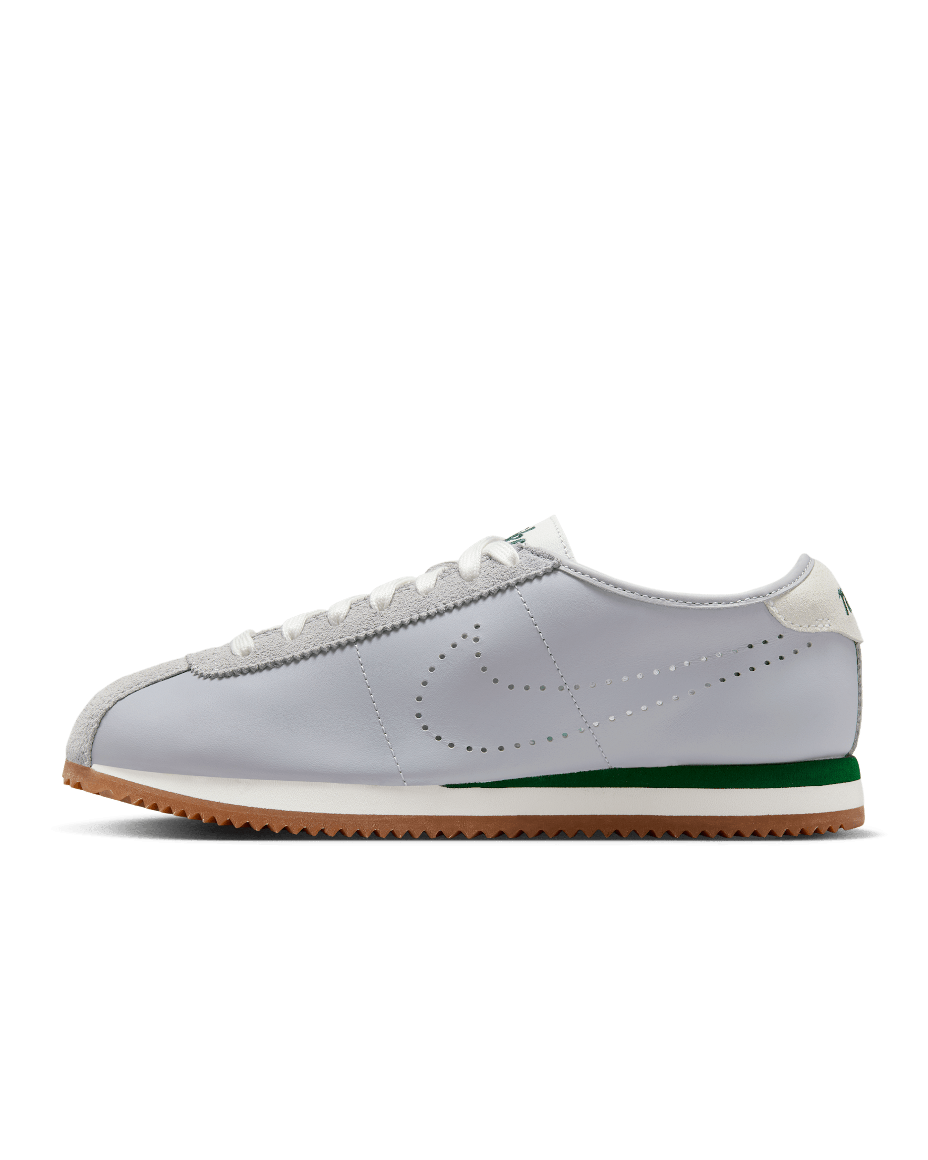 Nike Cortez Leather Women's Shoes - Wolf Grey/Summit White/Gum Medium Brown/Sport Green