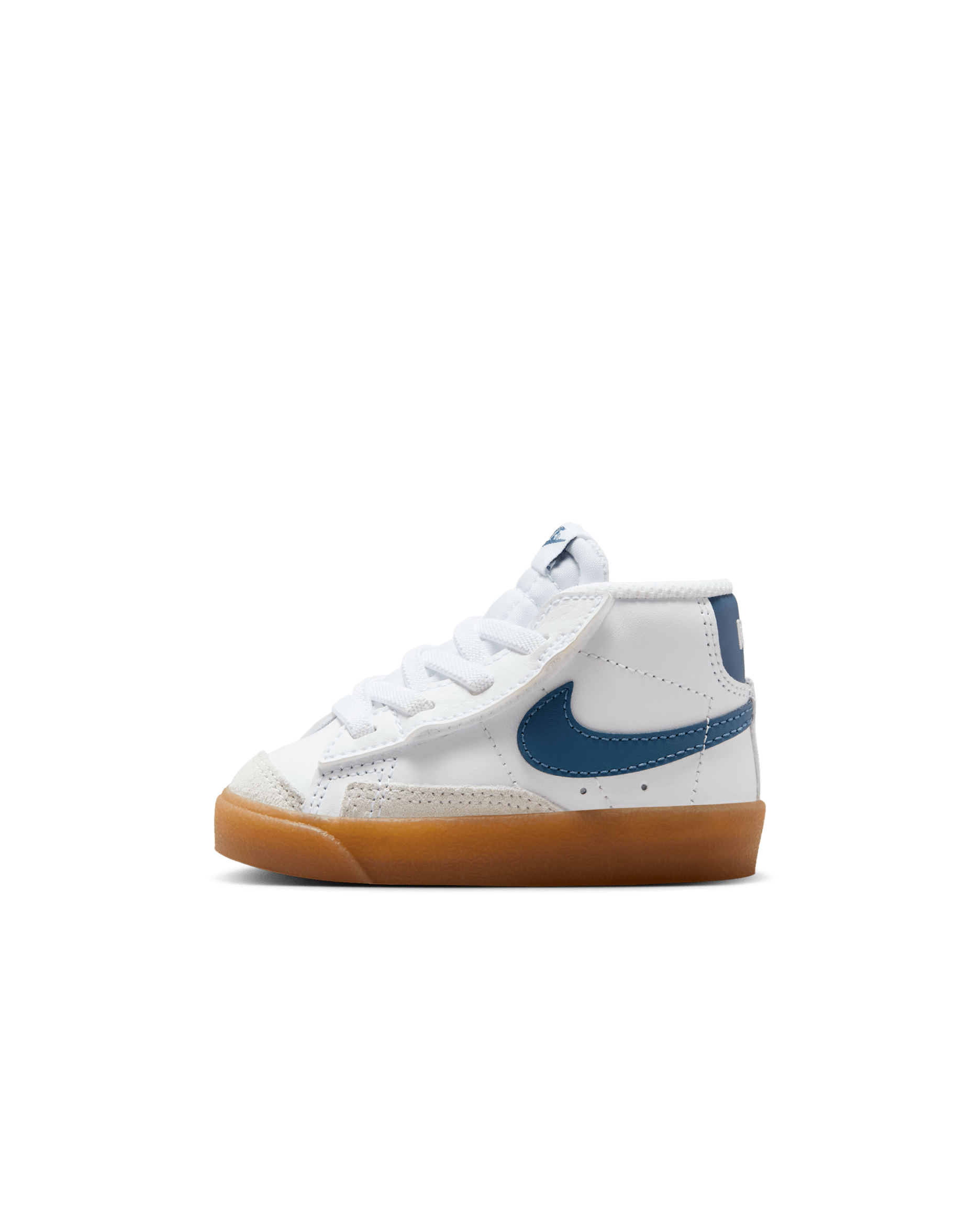 Tenis para bebé e infantil Nike Blazer Mid '77 - Blanco/Amarillo goma/Blanco cumbre/Tormenta