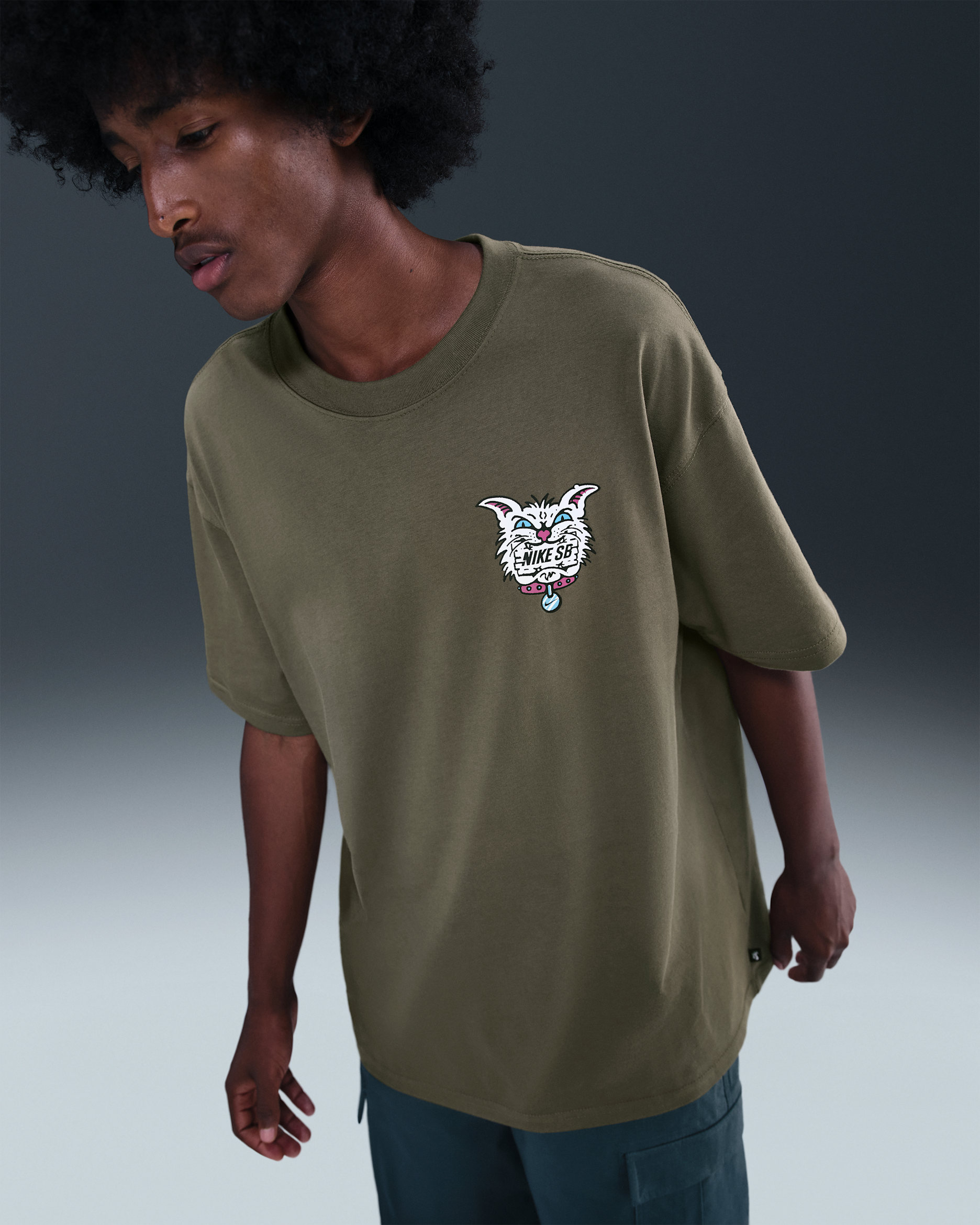 Nike SB Max90 Skate T-Shirt - Medium Olive