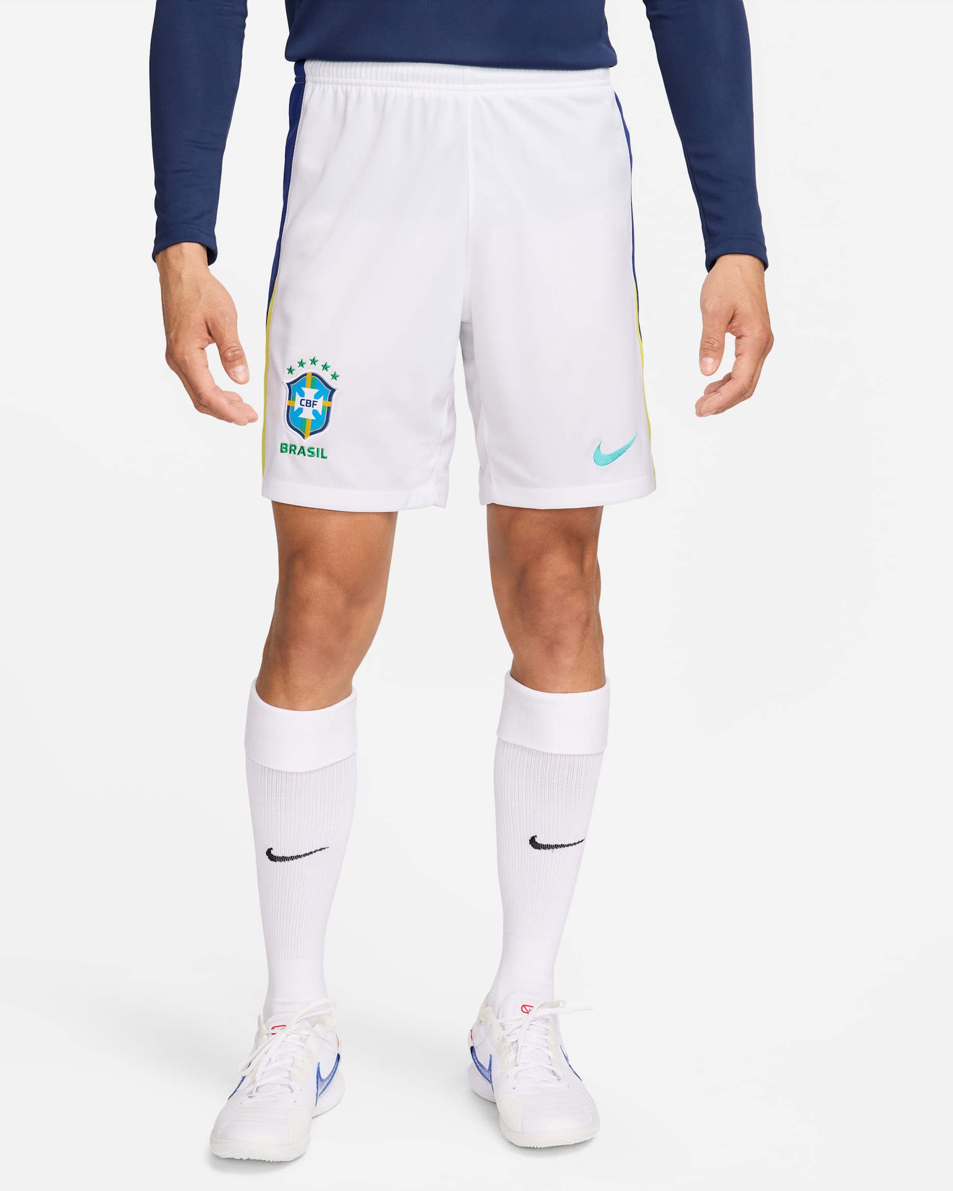 Brazil 2024 Stadium Away Men's Nike Dri-FIT Football Replica Shorts - White/Light Retro