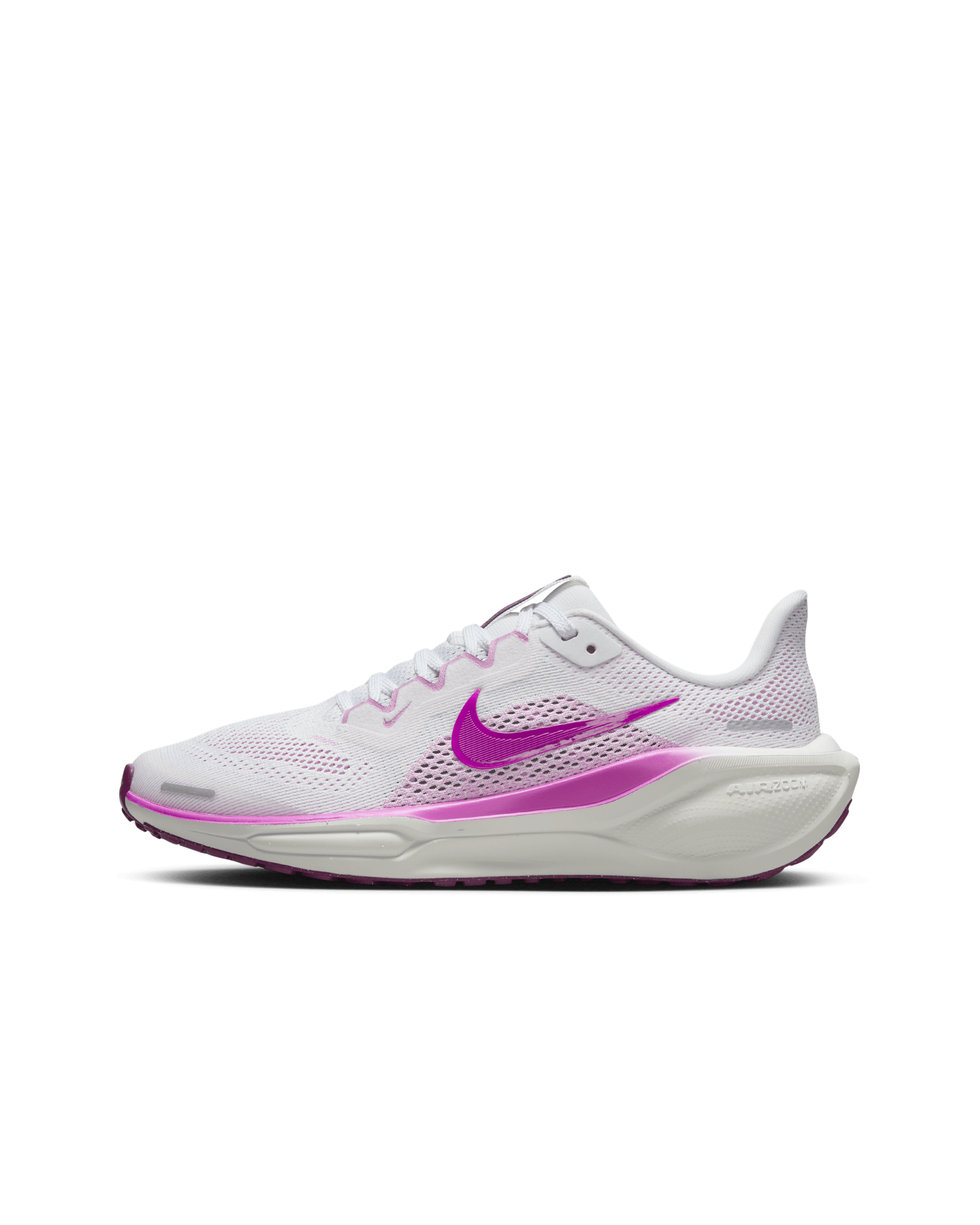 ナイキ ペガサス 41 ジュニア ロード ランニングシューズ - ホワイト/ブラック/ビヨンドピンク/ハイパーバイオレット