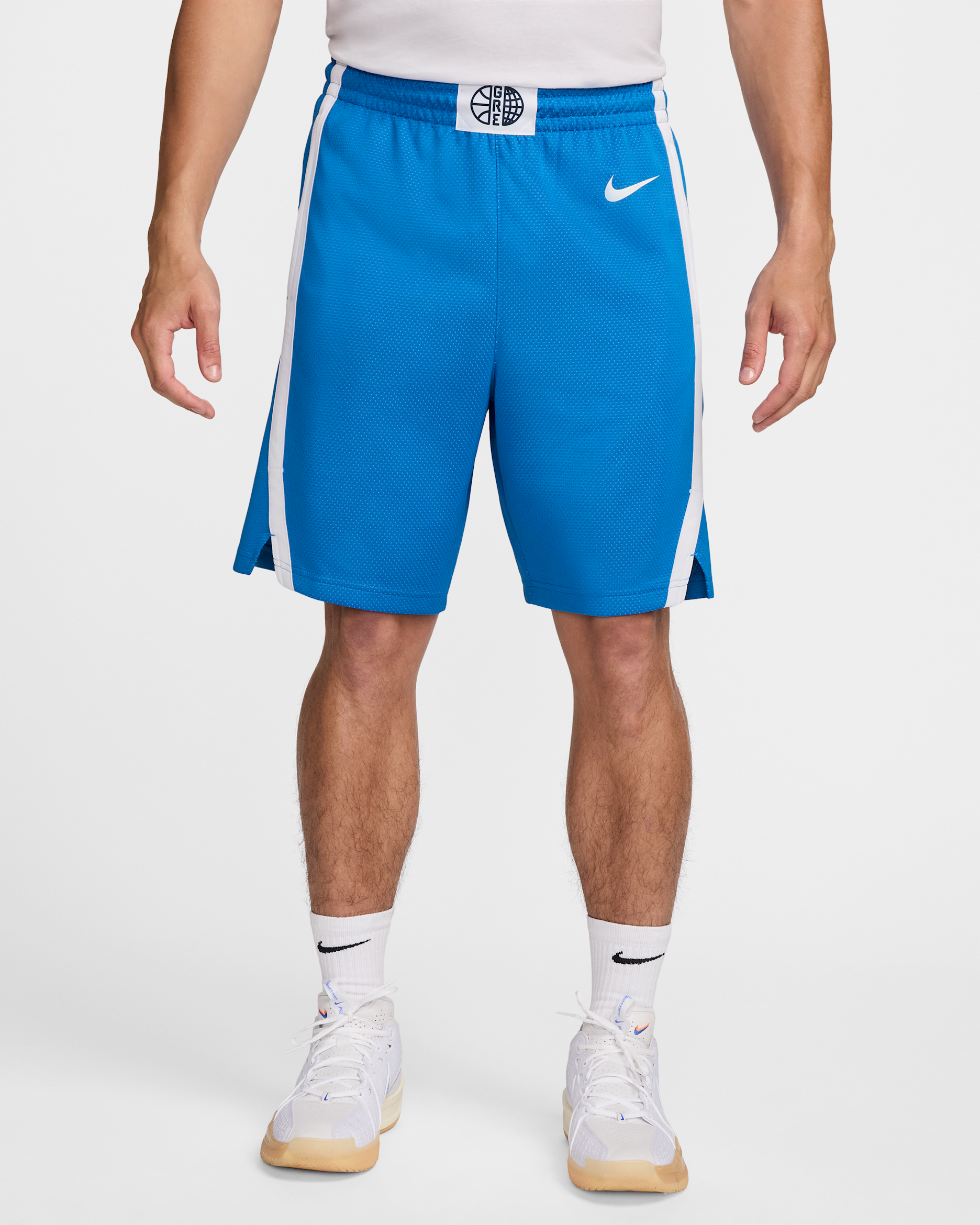 Greece Limited Road Men's Nike Basketball Shorts - Light Photo Blue/White