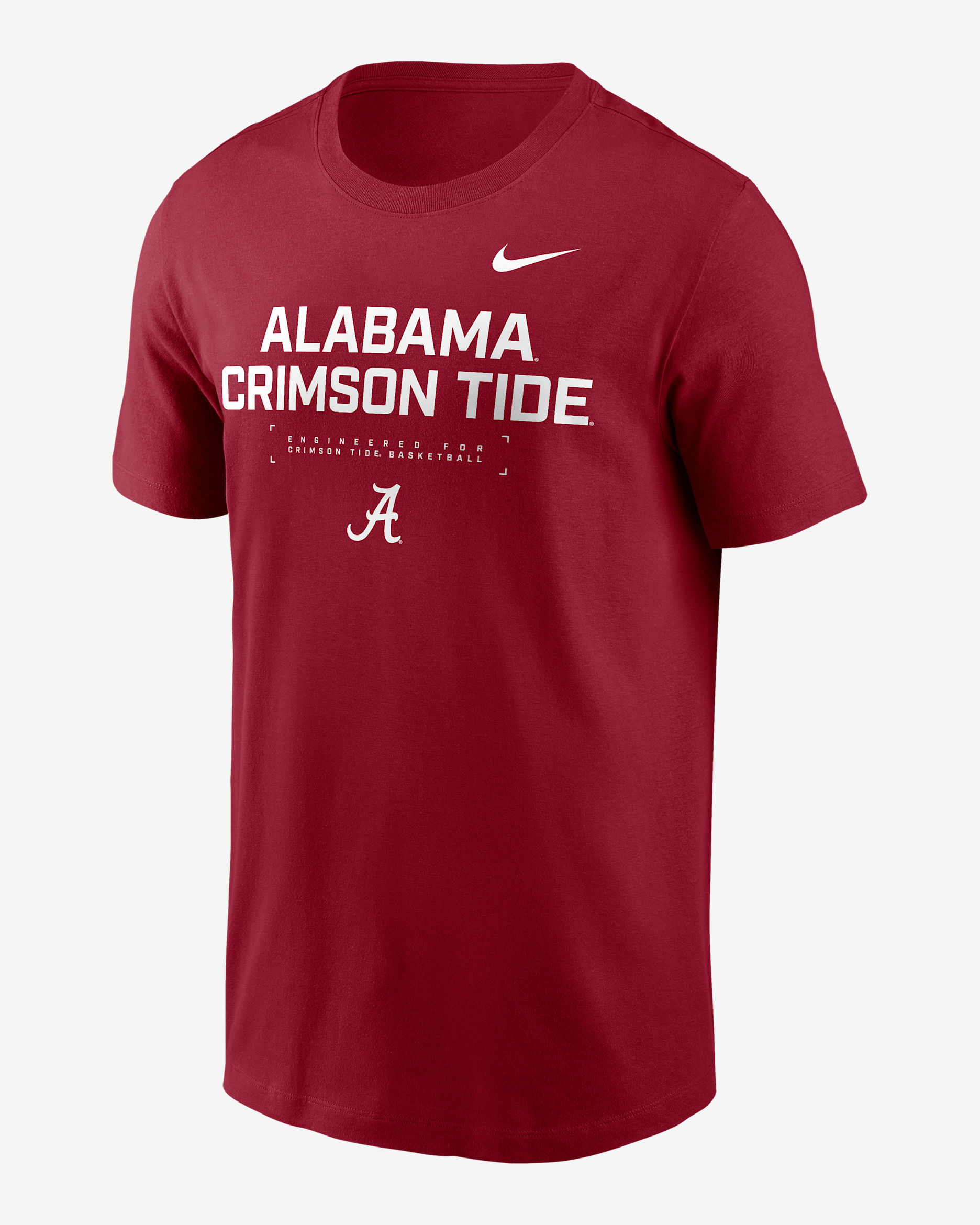 Alabama Courtside Basketball Men's Nike Dri-FIT College T-Shirt - Crimson