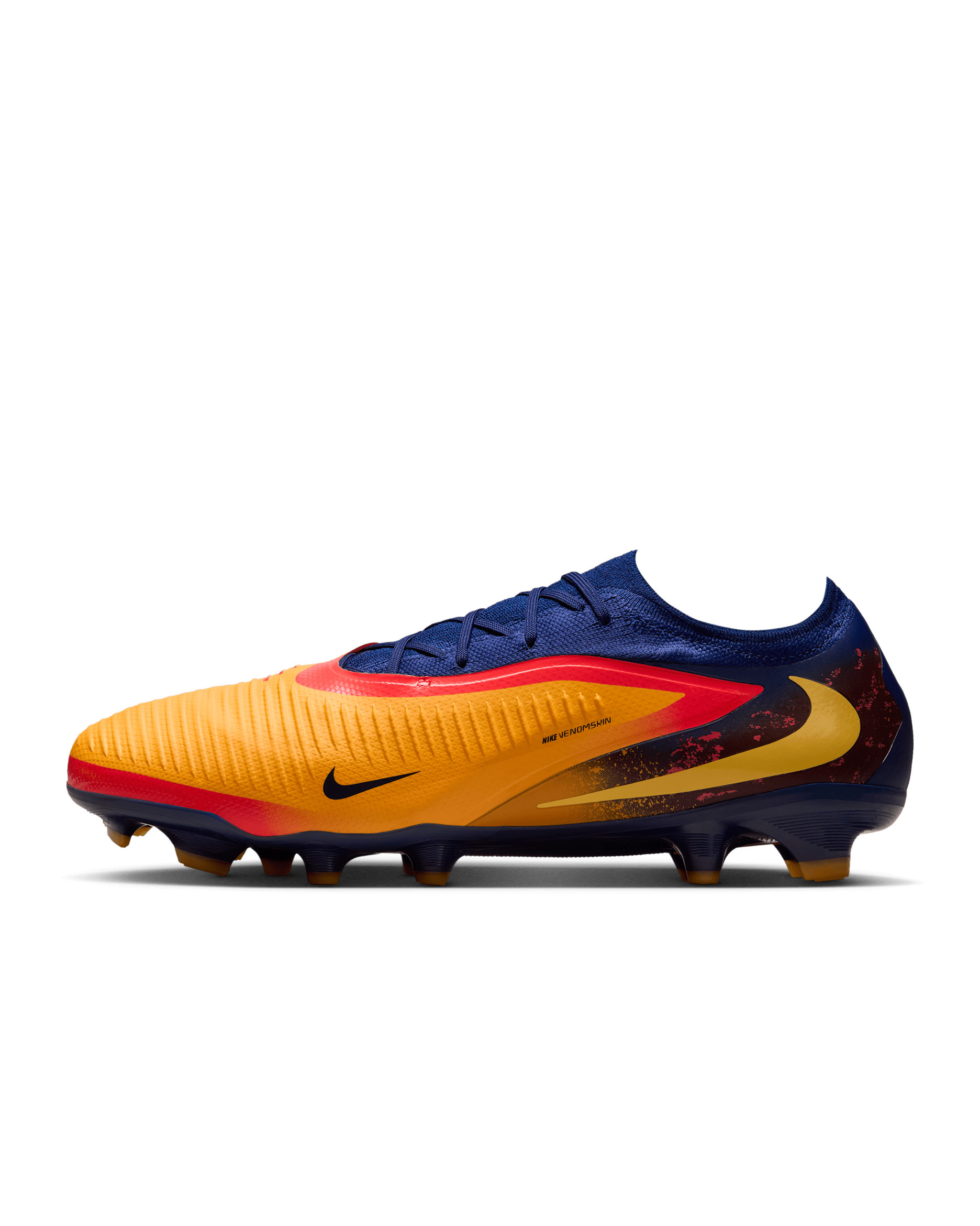 Nike Phantom 6 Low Pro 'Erling Haaland' Firm-Ground Football Boot - Laser Orange/Blue Void/Lemon Venom
