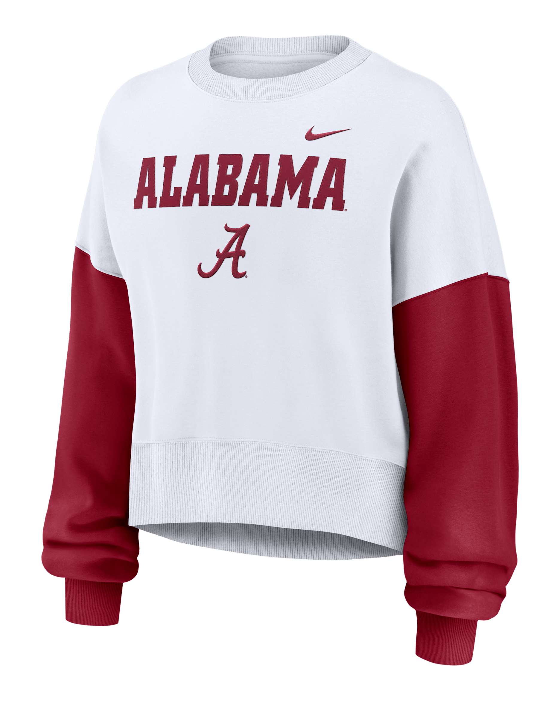 Alabama Crimson Tide Primetime Women's Nike College Pullover Crew - White