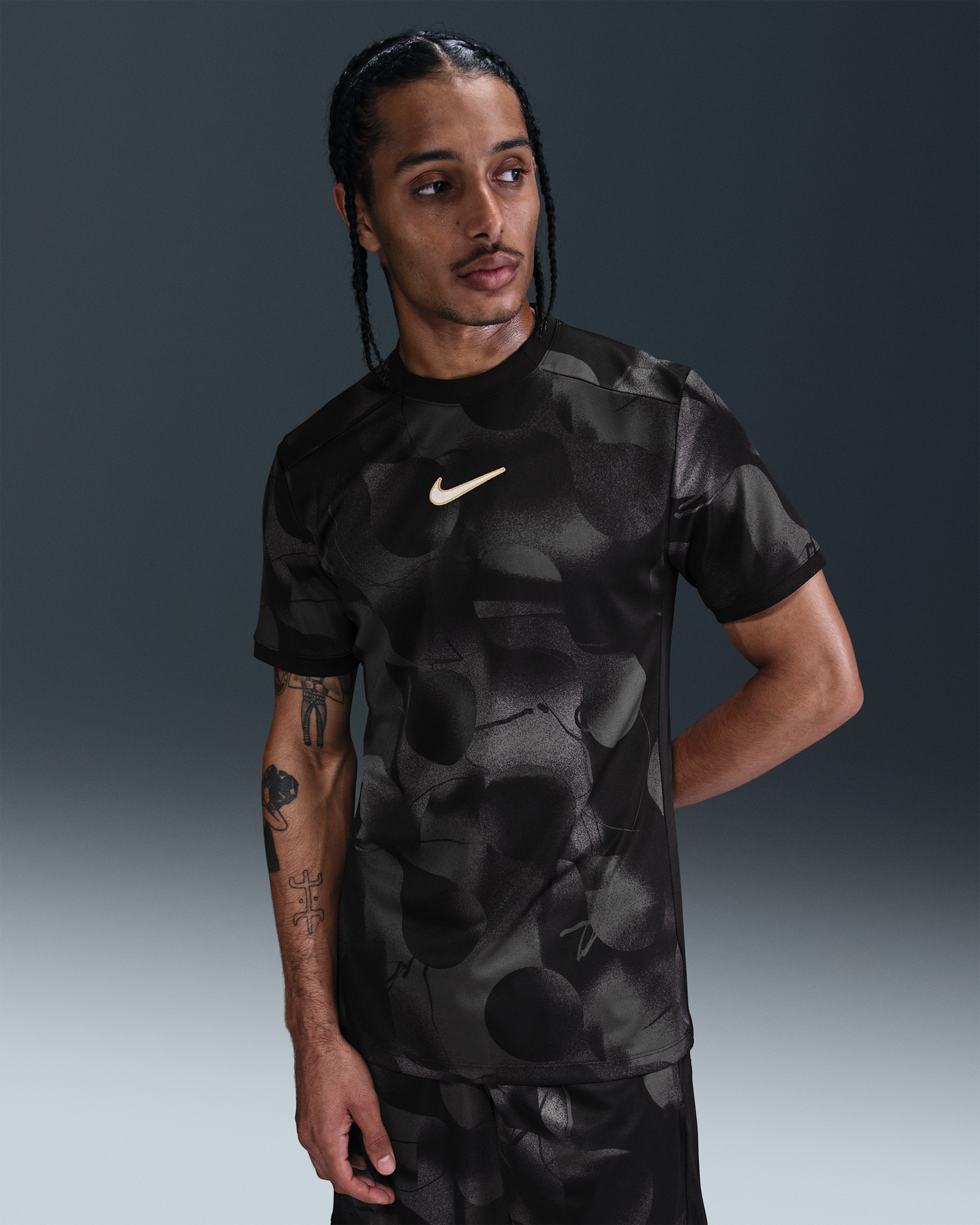 Nike Academy+ Men's Dri-FIT Soccer Top - Dark Grey/Black/Anthracite/Pale Ivory