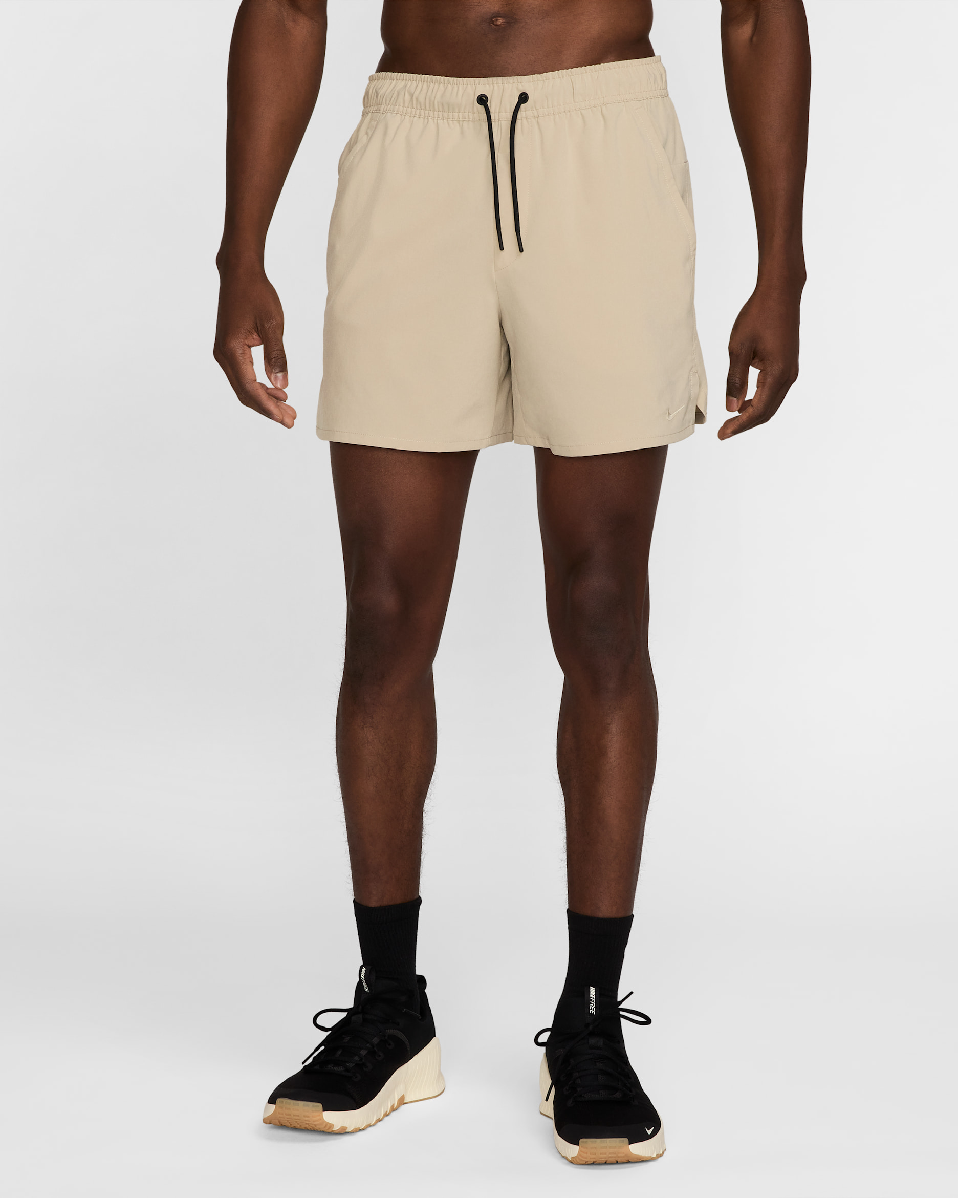 Nike Unlimited Men's Dri-FIT 5" Unlined Versatile Shorts - Desert Khaki/Black/Desert Khaki