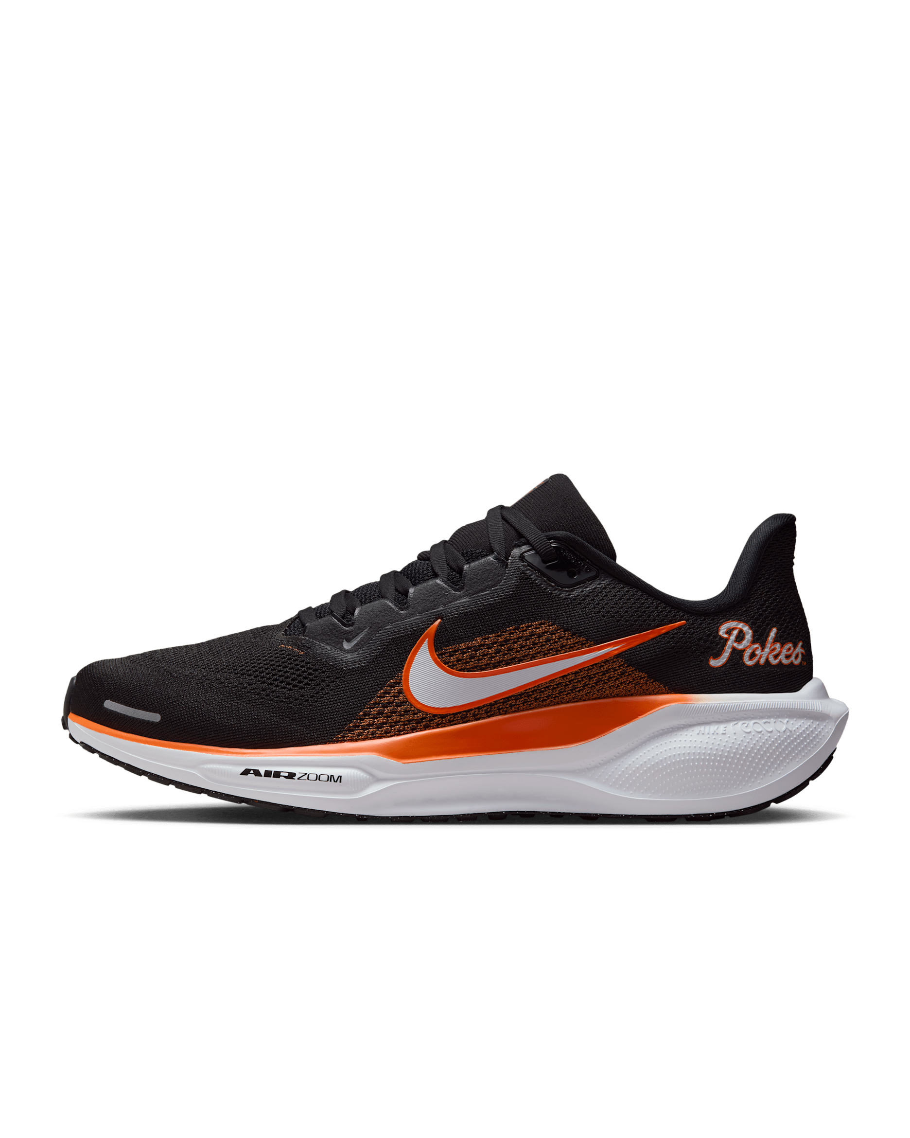 Oklahoma State Pegasus 41 Men's Nike College Road Running Shoes - Black/Brilliant Orange/White