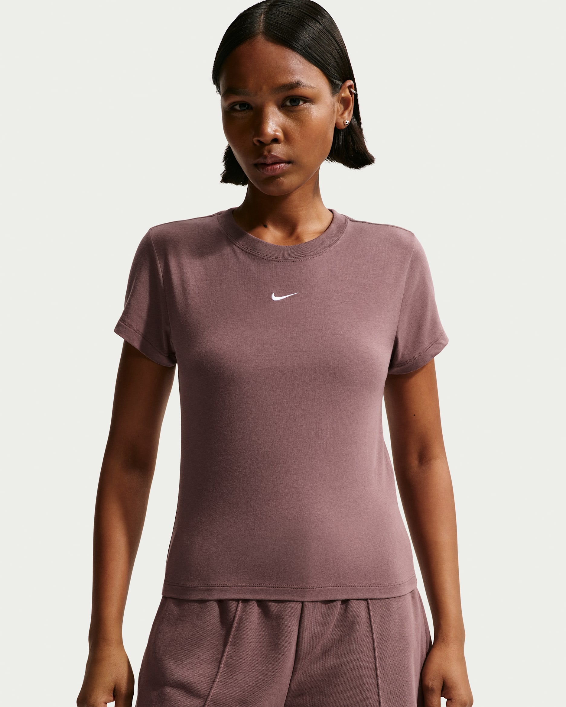 Nike Sportswear Chill Knit Women's T-Shirt - Tattoo/White
