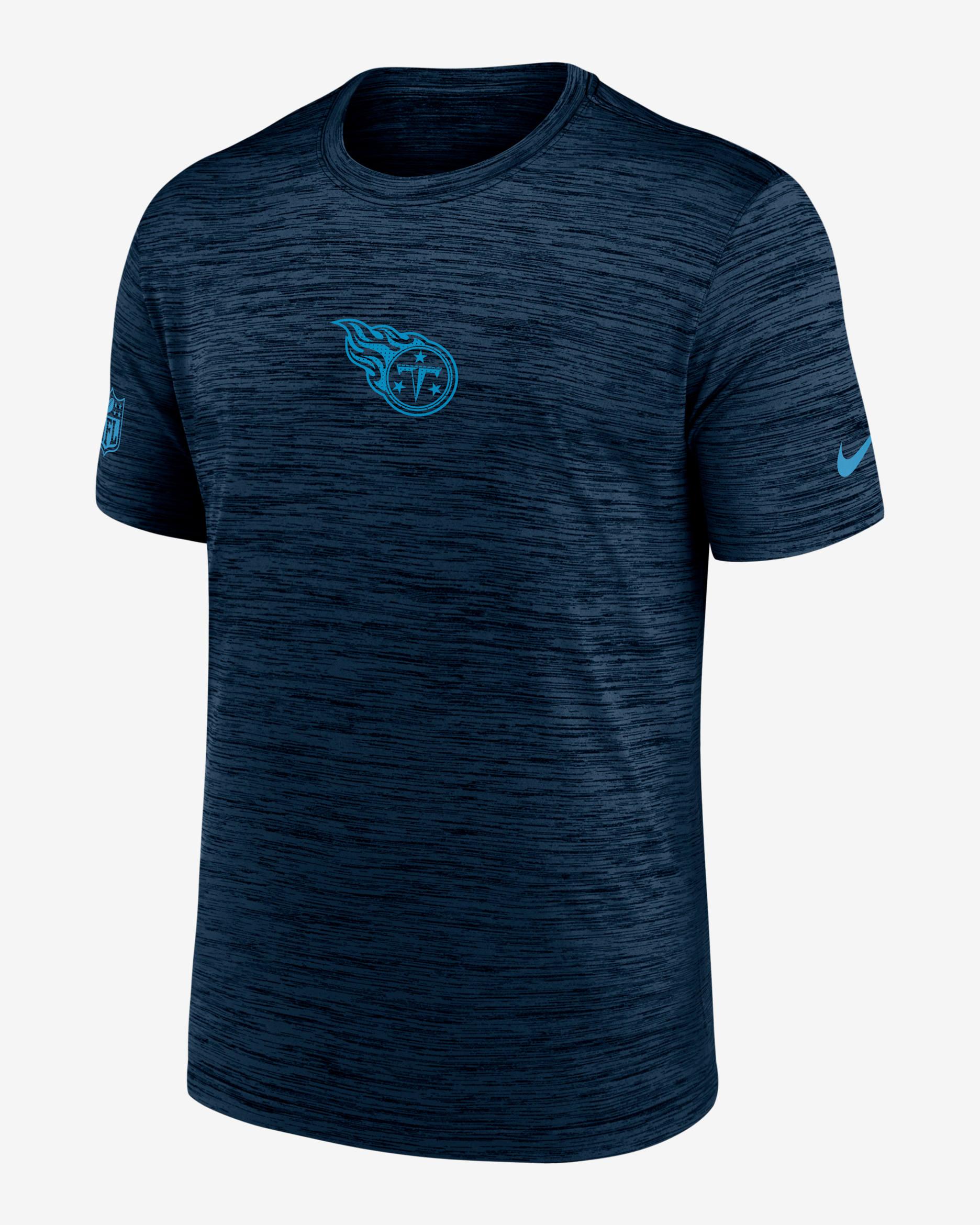 Playera Nike Dri-FIT de la NFL para hombre Tennessee Titans Sideline Team Issue Velocity - Azul marino