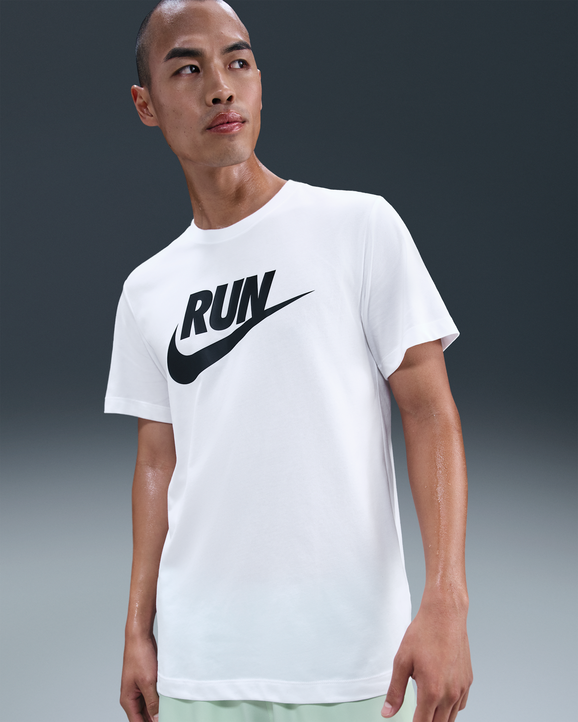 Nike Men's Dri-FIT Running T-Shirt - White