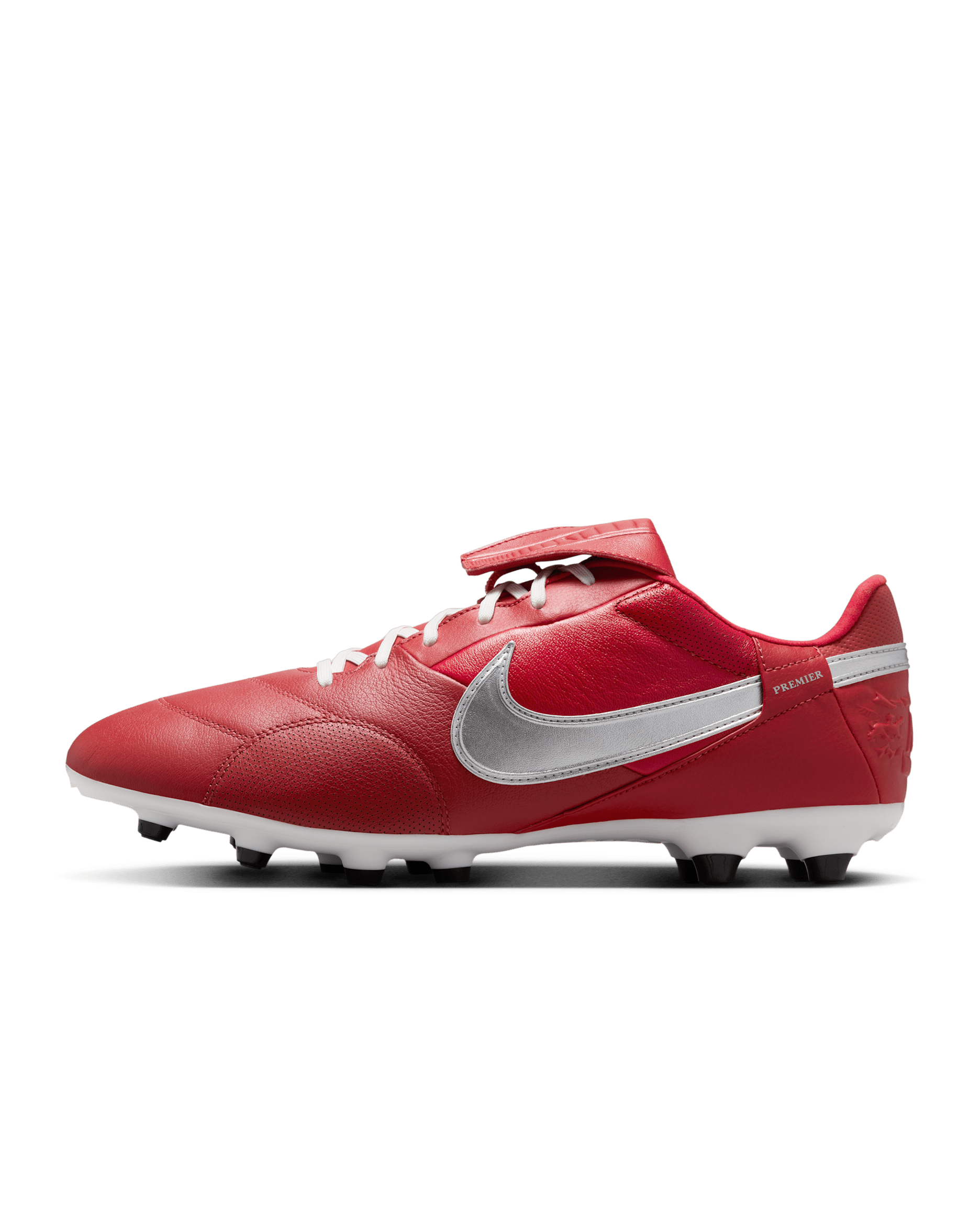 Nike Premier 3 Firm-Ground Low-Top Football Boot - Cinnabar/University Red/Sail/Metallic Silver