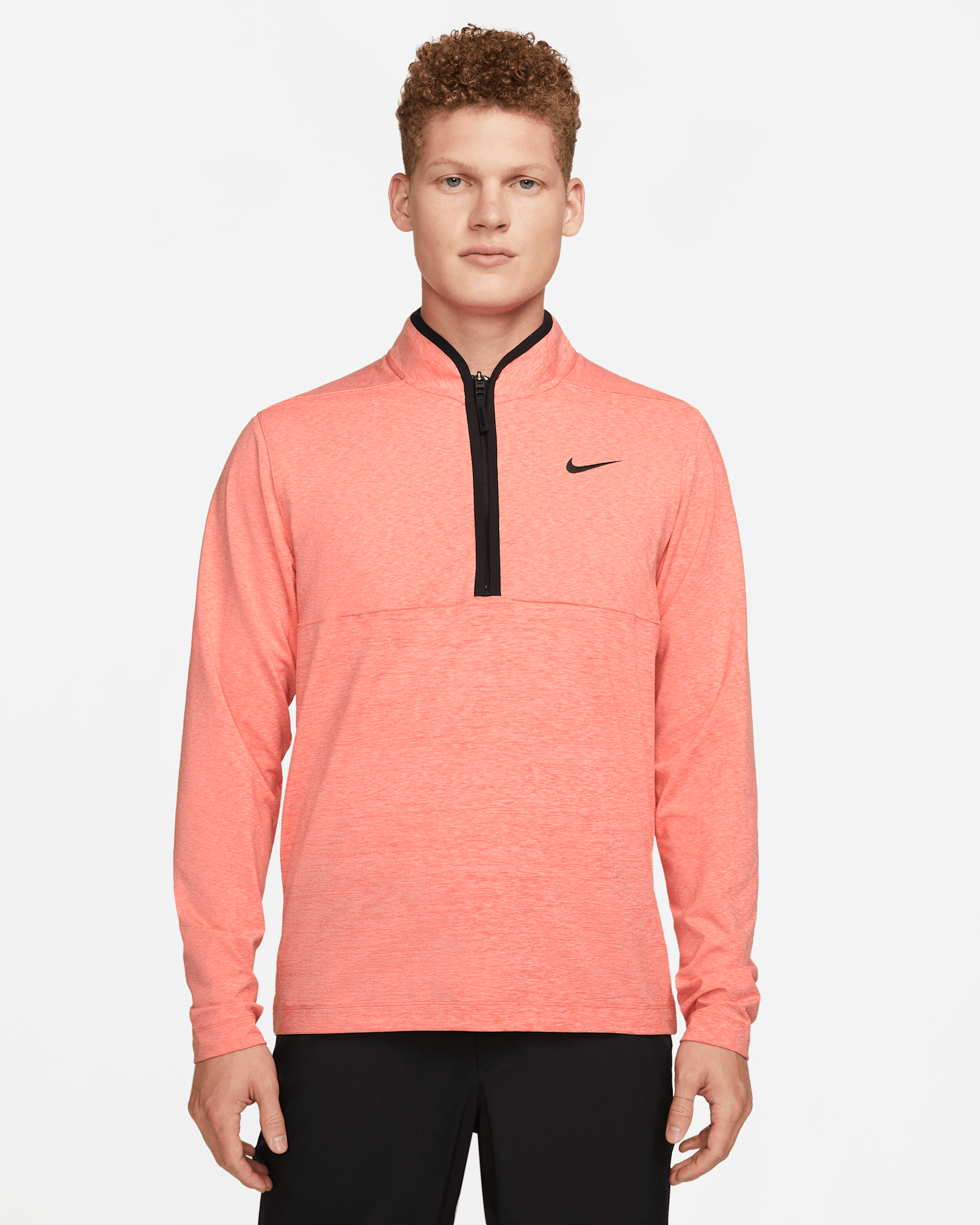 Nike Dri-FIT Victory Men's Half-Zip Golf Top - Magic Ember/Pure/Black/Black